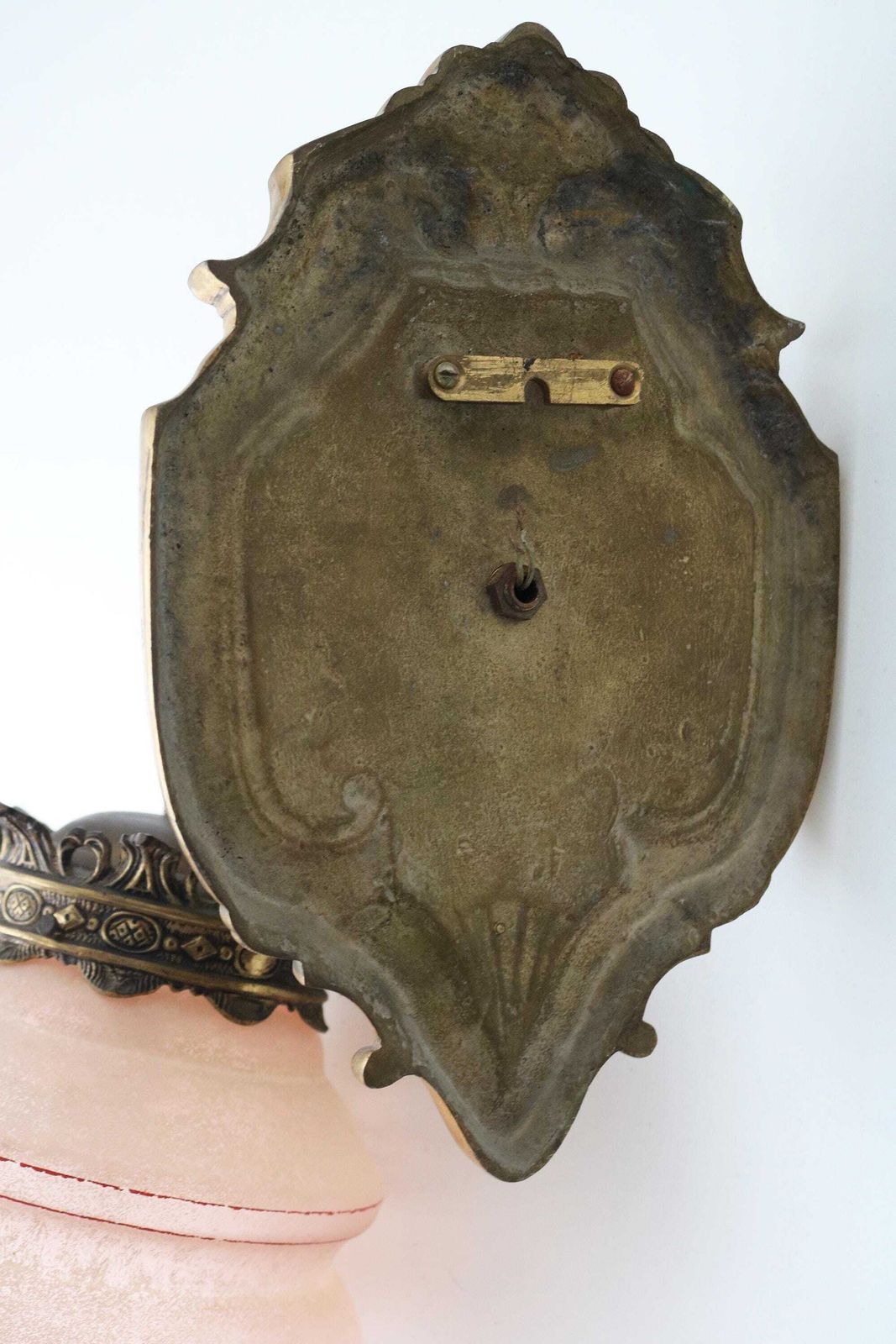 1023.0 Antique Bronze Gothic Dragon Griffin Wall Sconce – Early 20th Century Mythological Lighting photo