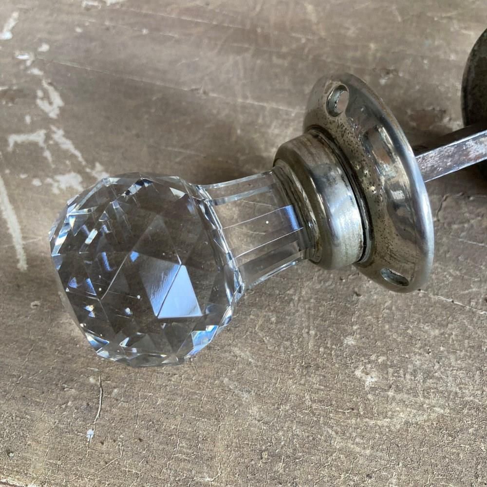 Antique Cut Glass Door Knobs, 1920s photo buy