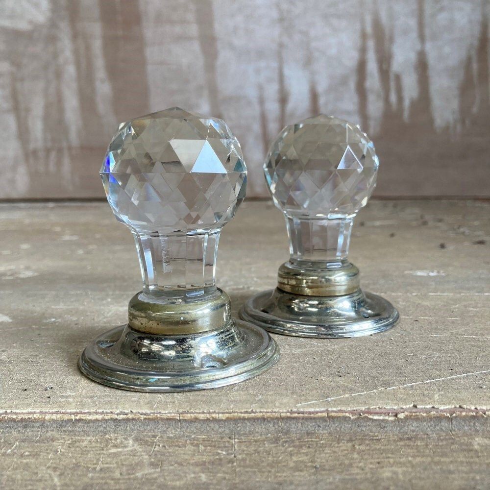 Antique Cut Glass Door Knobs, 1920s photo furniture