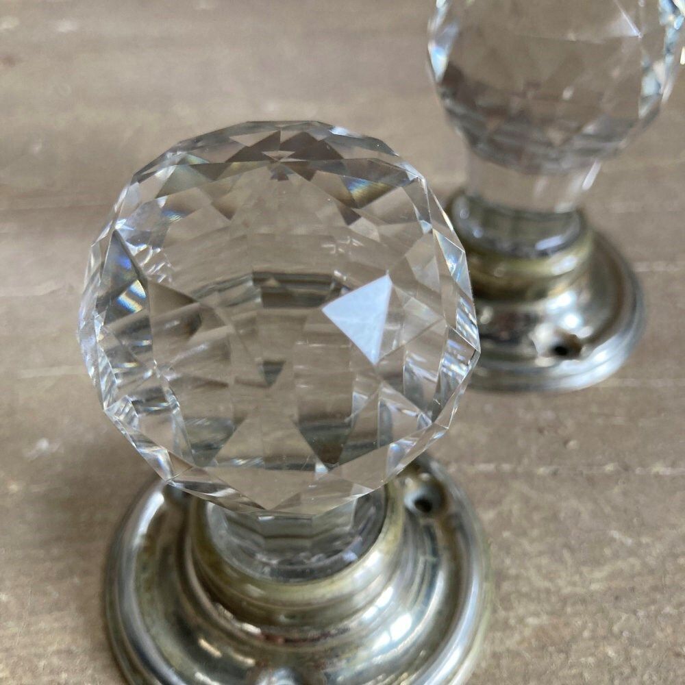 Antique Cut Glass Door Knobs, 1920s photo buy