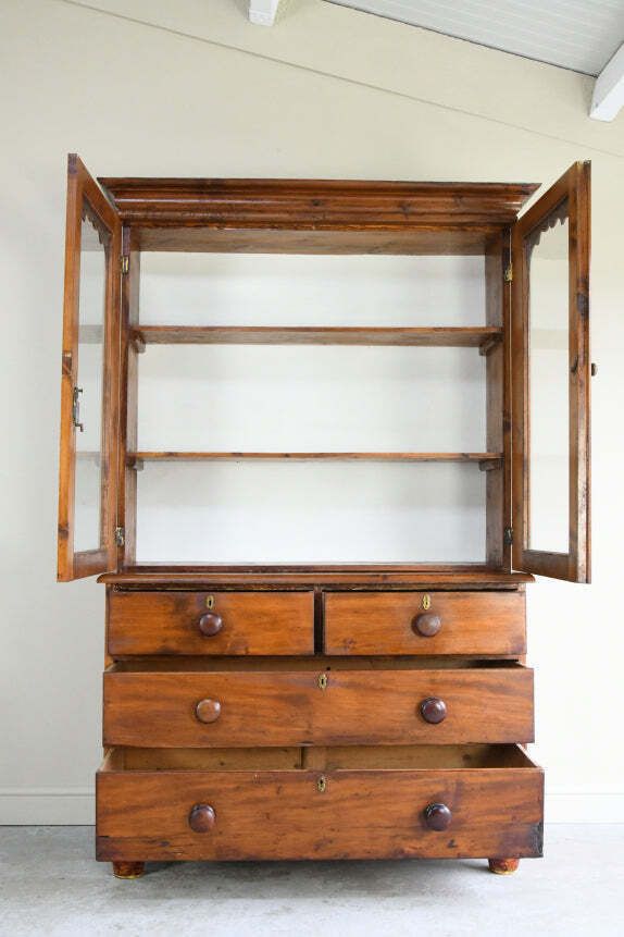 Antique Stained Pine Glazed Dresser photo vintage