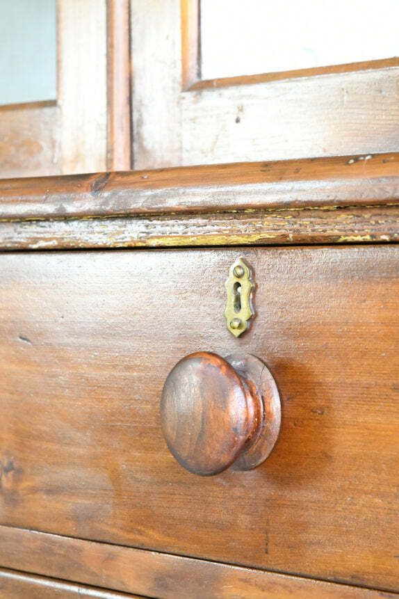 photo for sale Antique Stained Pine Glazed Dresser