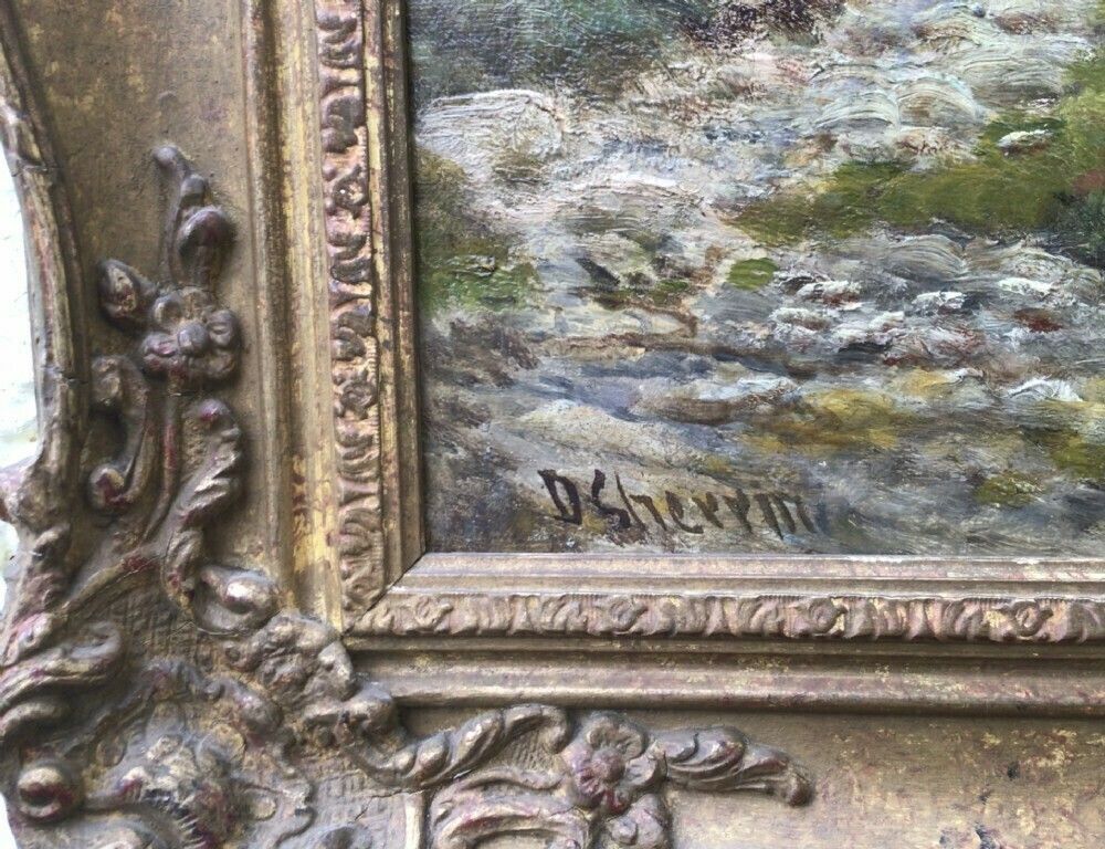 Pair Of Antique Oil Paintings By Daniel Sherrin. photo vinterior