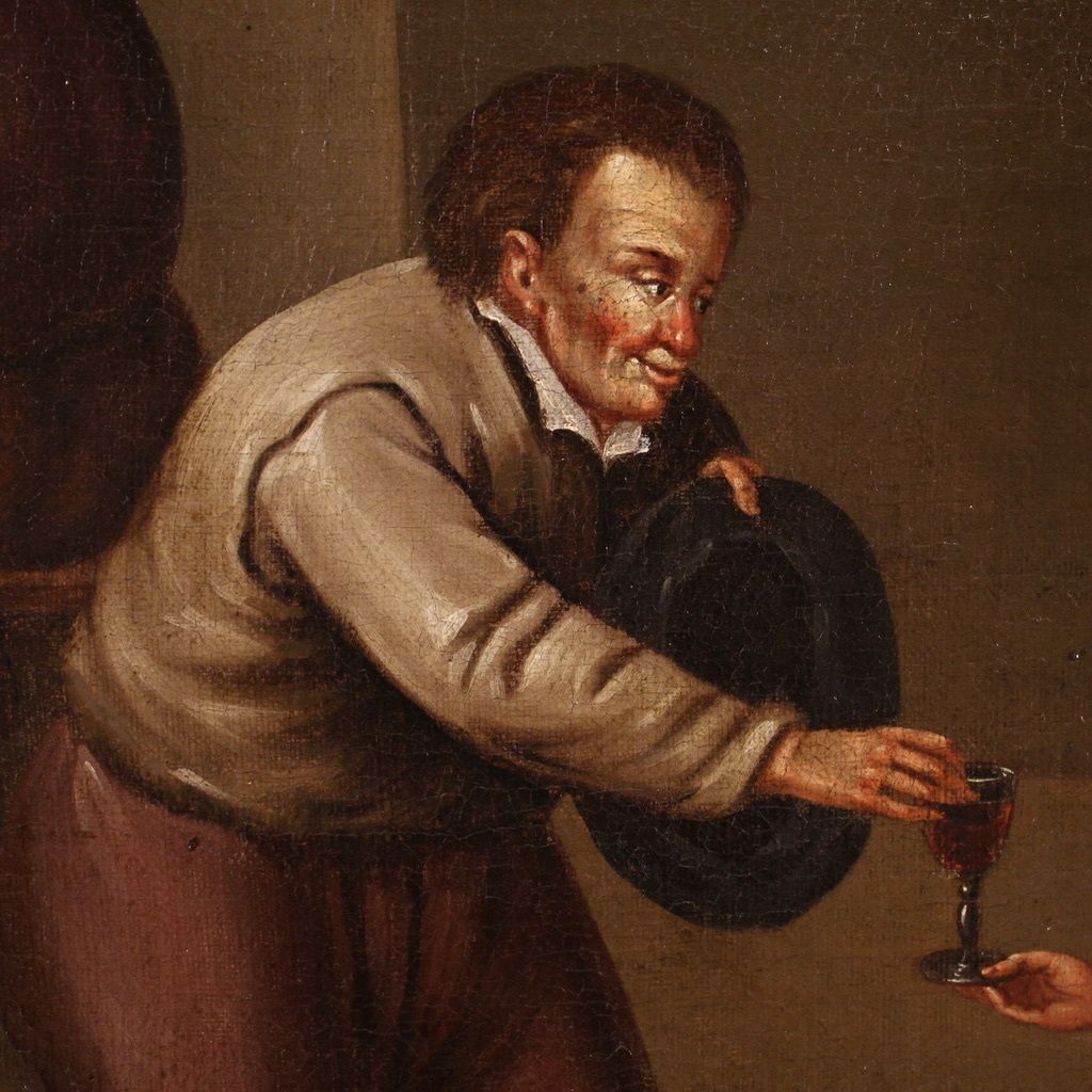 Flemish Interior Scene Painting From The 17th Century photo Art