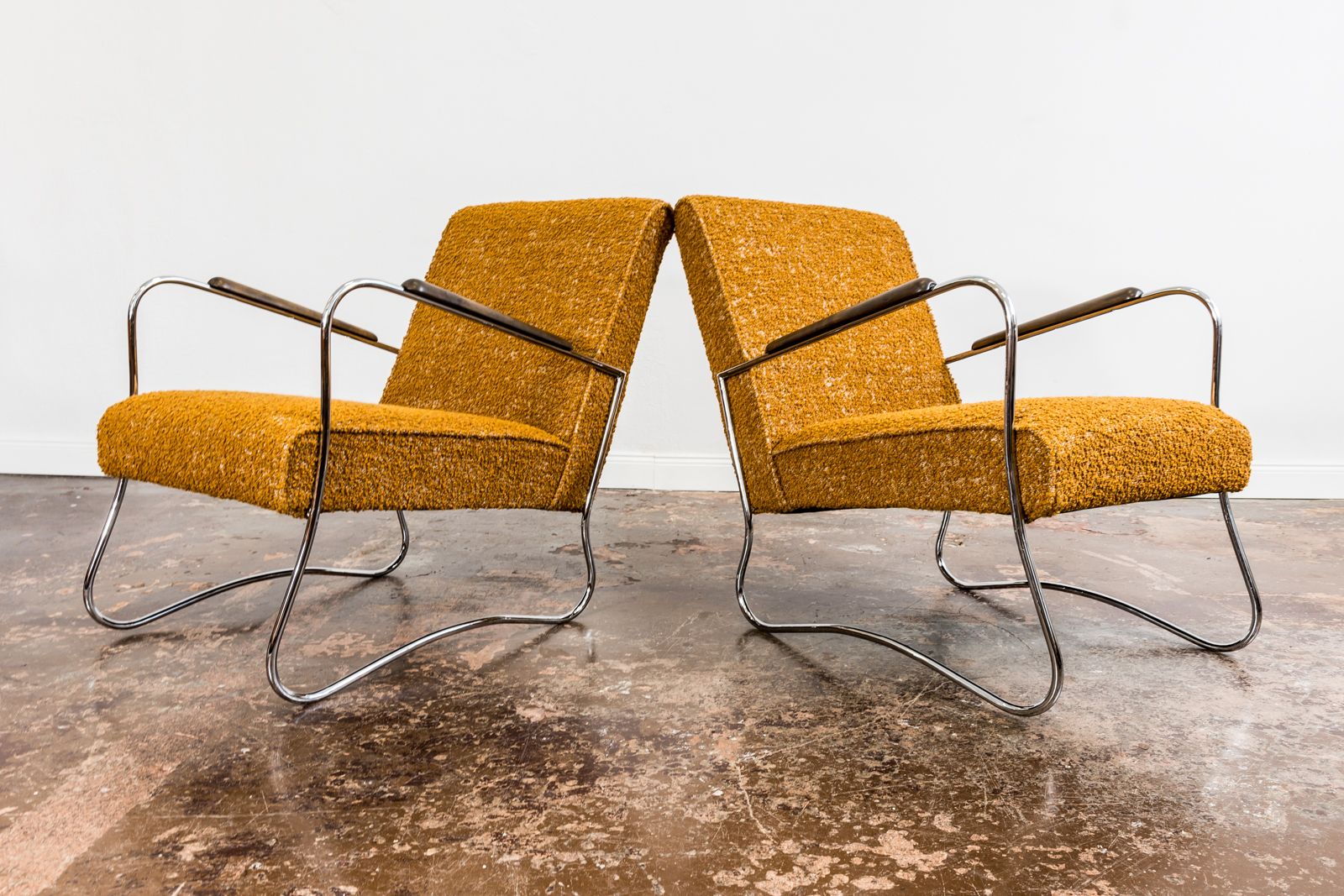 photo furniture Bauhaus Style Armchairs, 1950s, Poland, Set Of 2