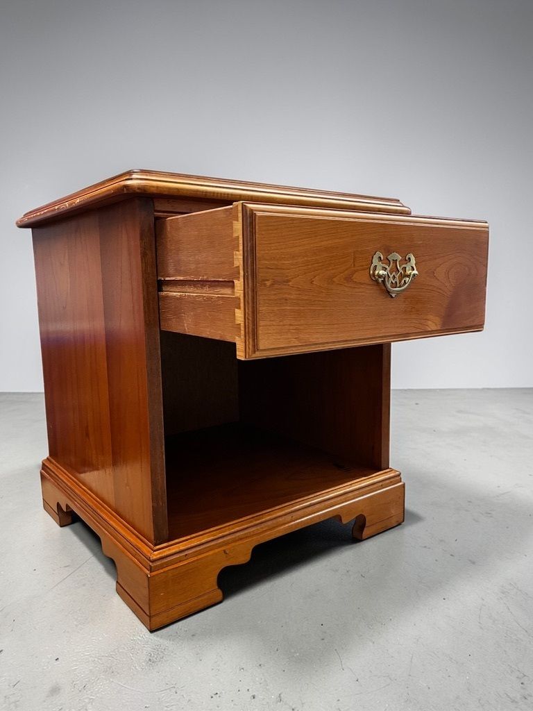 photo furniture Mid Century Teak Bedside Cabinet Younger Furniture H52cm W46cm 1970s Solid Wood