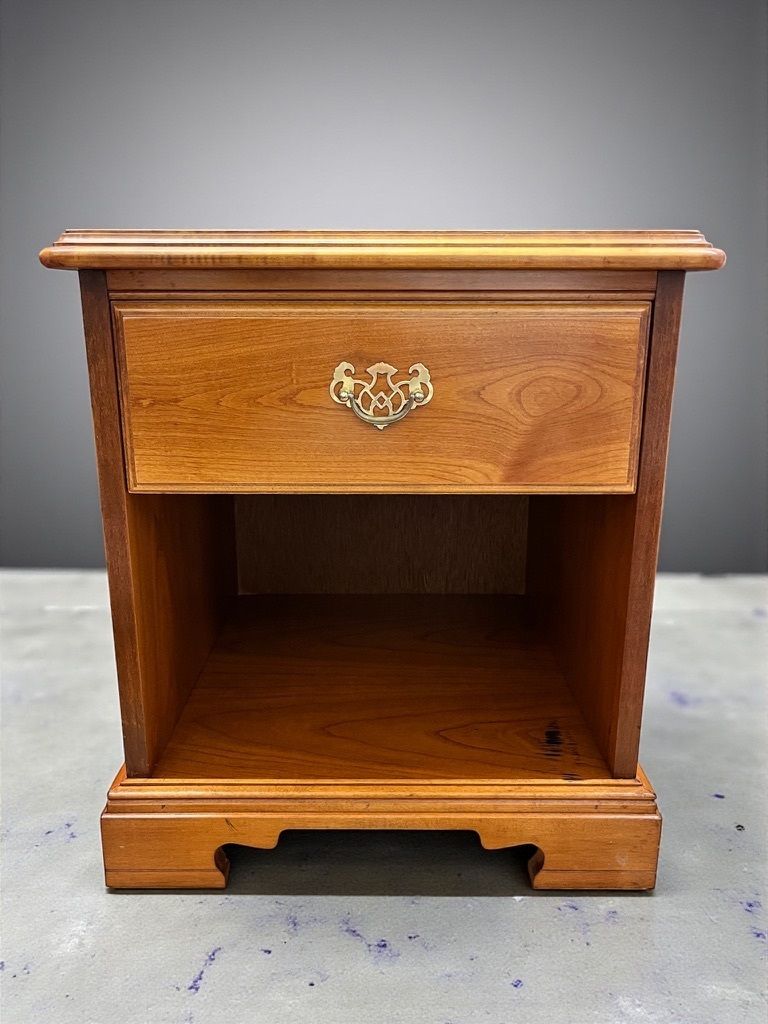 photo for sale Mid Century Teak Bedside Cabinet Younger Furniture H52cm W46cm 1970s Solid Wood