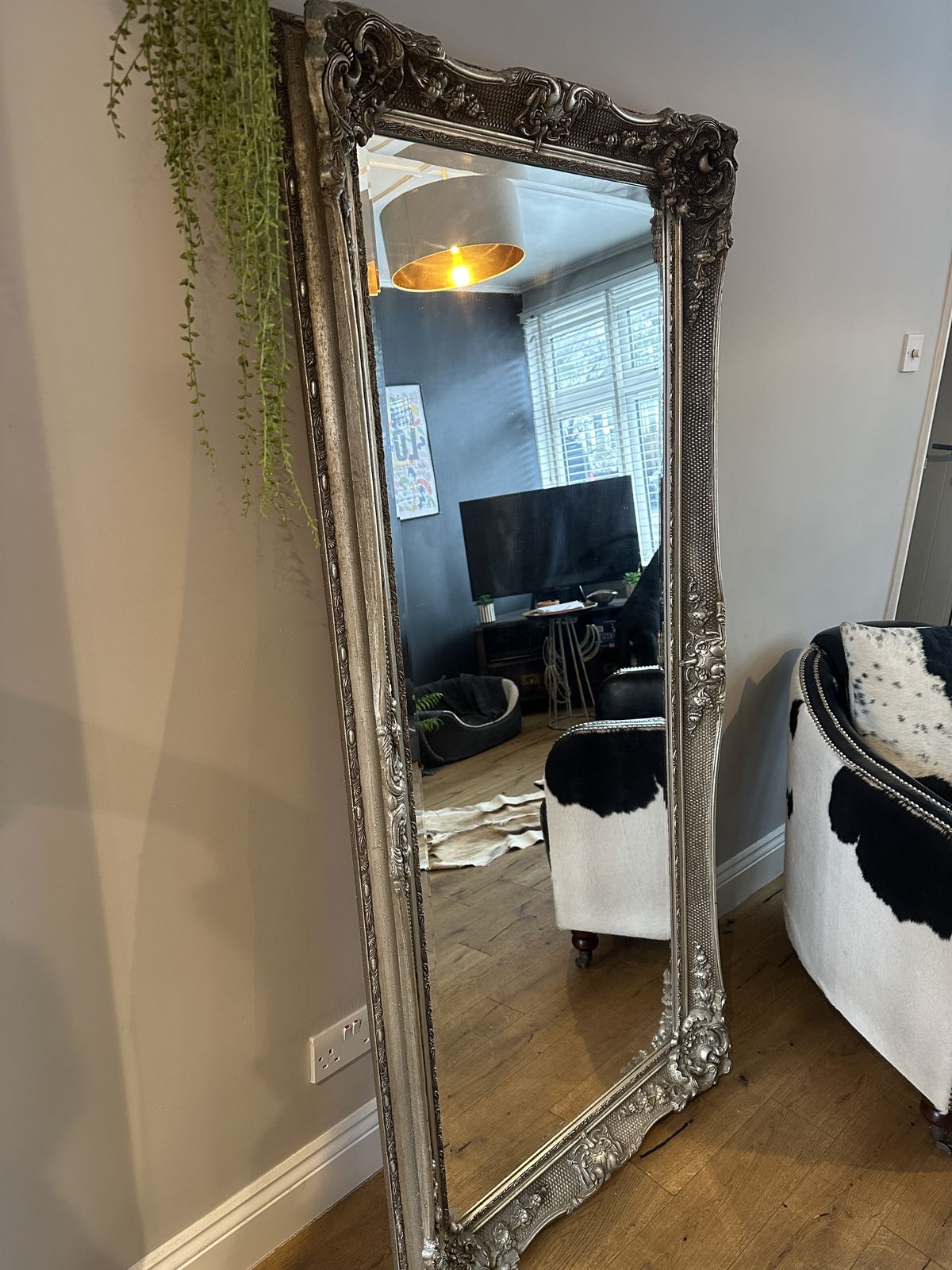 Large Wood Ornate Champagne Leaner Floor Mirror 170cm X 80cm photo furniture