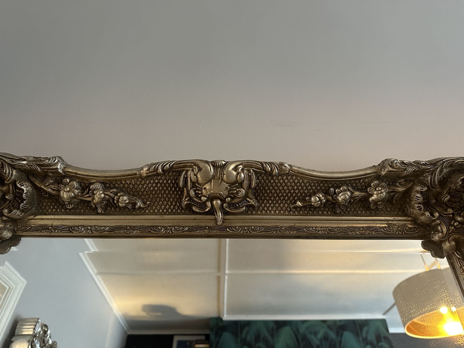 Large Wood Ornate Champagne Leaner Floor Mirror 170cm X 80cm photo vinterior