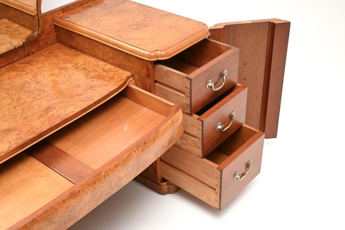 Art Deco Burr Walnut Dressing Table photo buy
