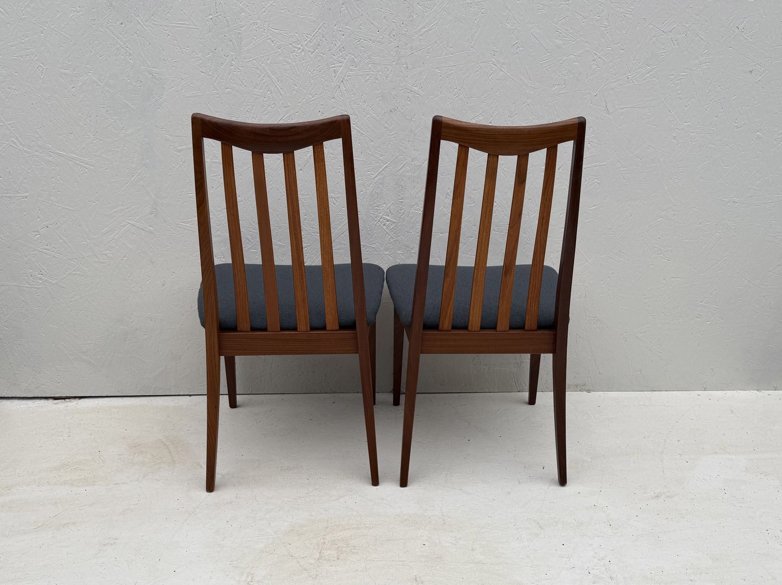 Mid Century Teak And Fabric Dining Chairs By Leslie Dandy For G Plan, 1960s, Set Of 4 photo Furniture