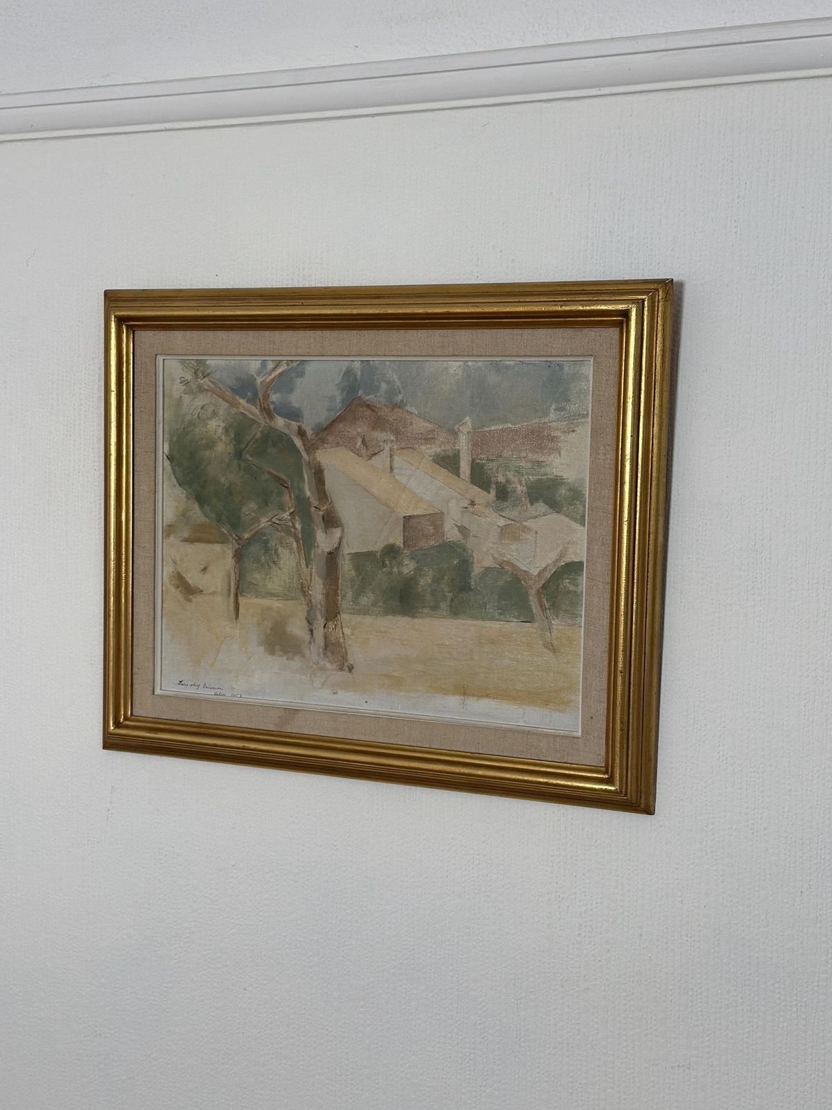 Original Mid Century Swedish Oil On Panel – “Calpe” By Lars Olof Ericsson – Dated 1957 – Vintage & Framed – 47 × 58 Cm (18.5" × 22.8") photo for sale