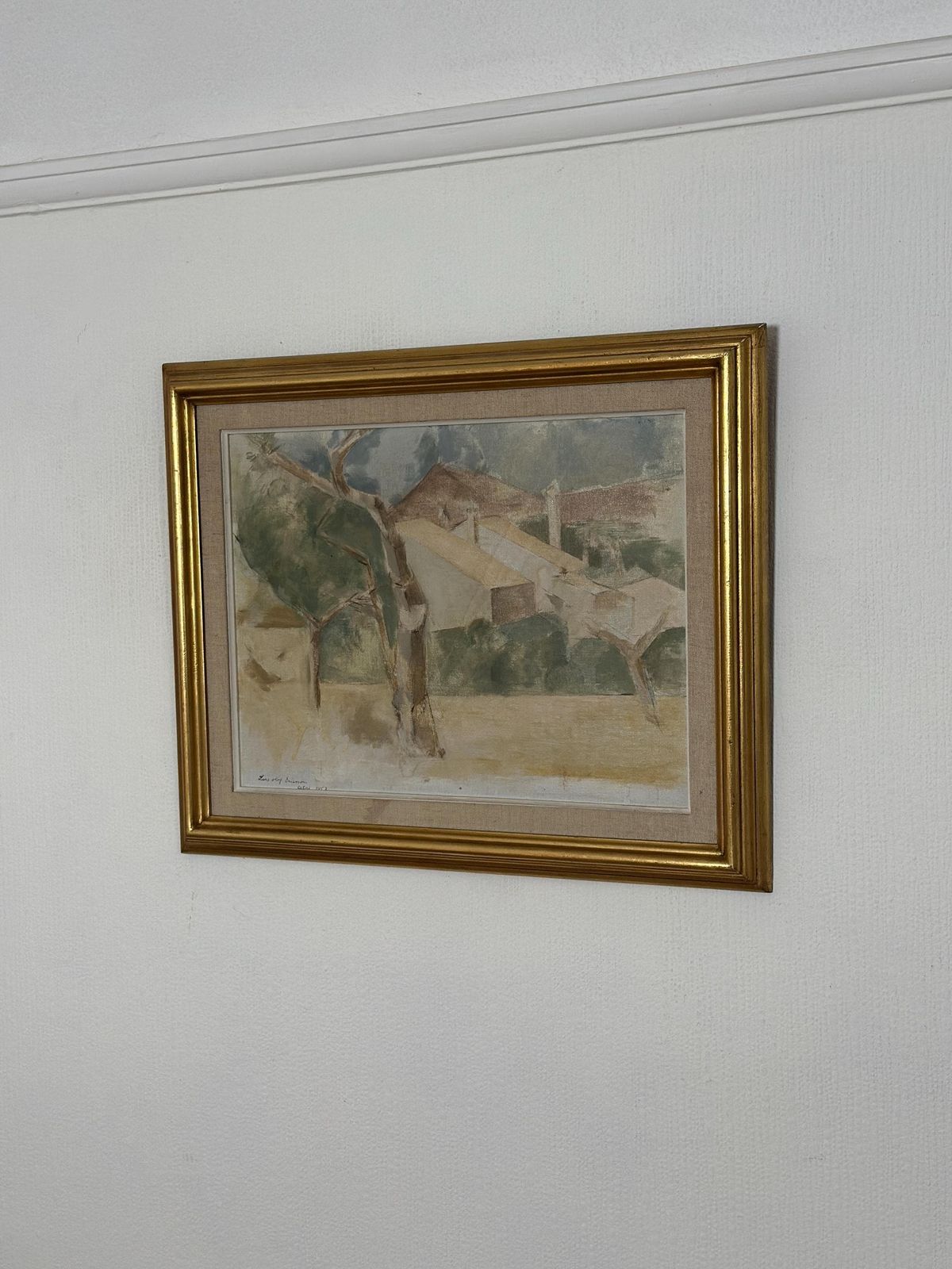 Original Mid Century Swedish Oil On Panel – “Calpe” By Lars Olof Ericsson – Dated 1957 – Vintage & Framed – 47 × 58 Cm (18.5" × 22.8") photo Art