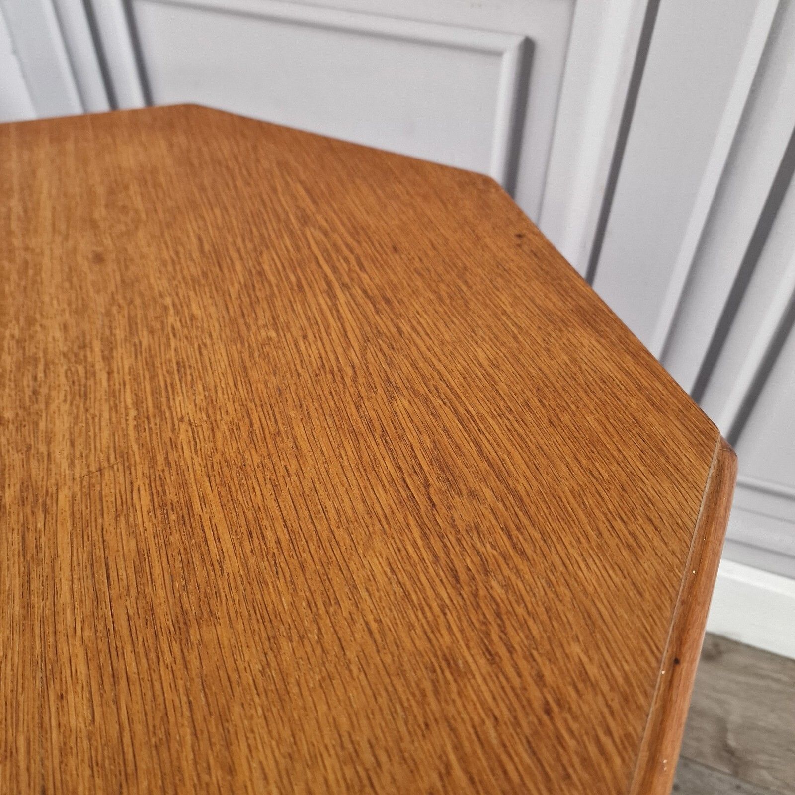 Vintage Wine Side Table Turned Pedestal Tripod Leg Plant Stand  Oak Wooden Top photo buy