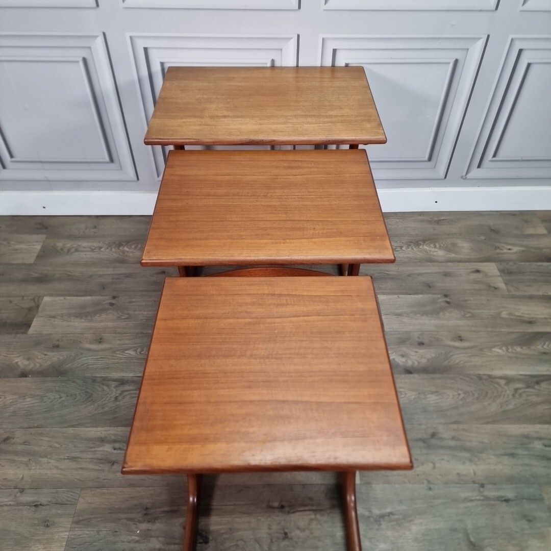 Furniture Vintage Nest Of Tables Three G Plan Fresco Side Teak Ib Kofod Larsen ? Retro photo