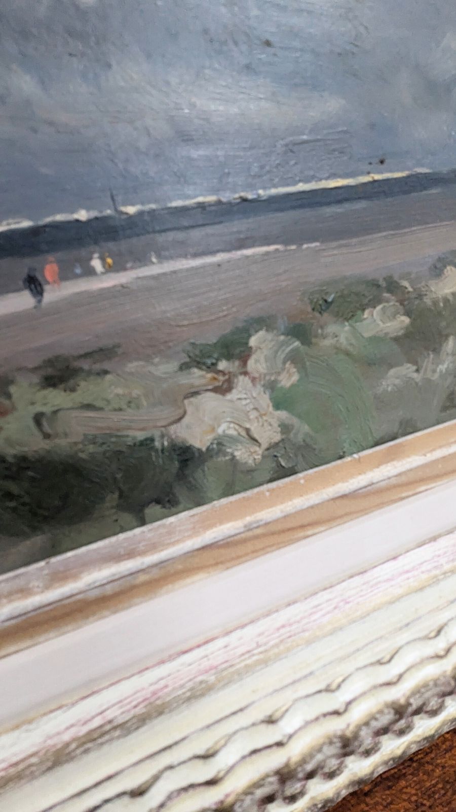 photo for sale Original Vintage Framed Oil Painting Of A Coastal Scene – Signed & Dated