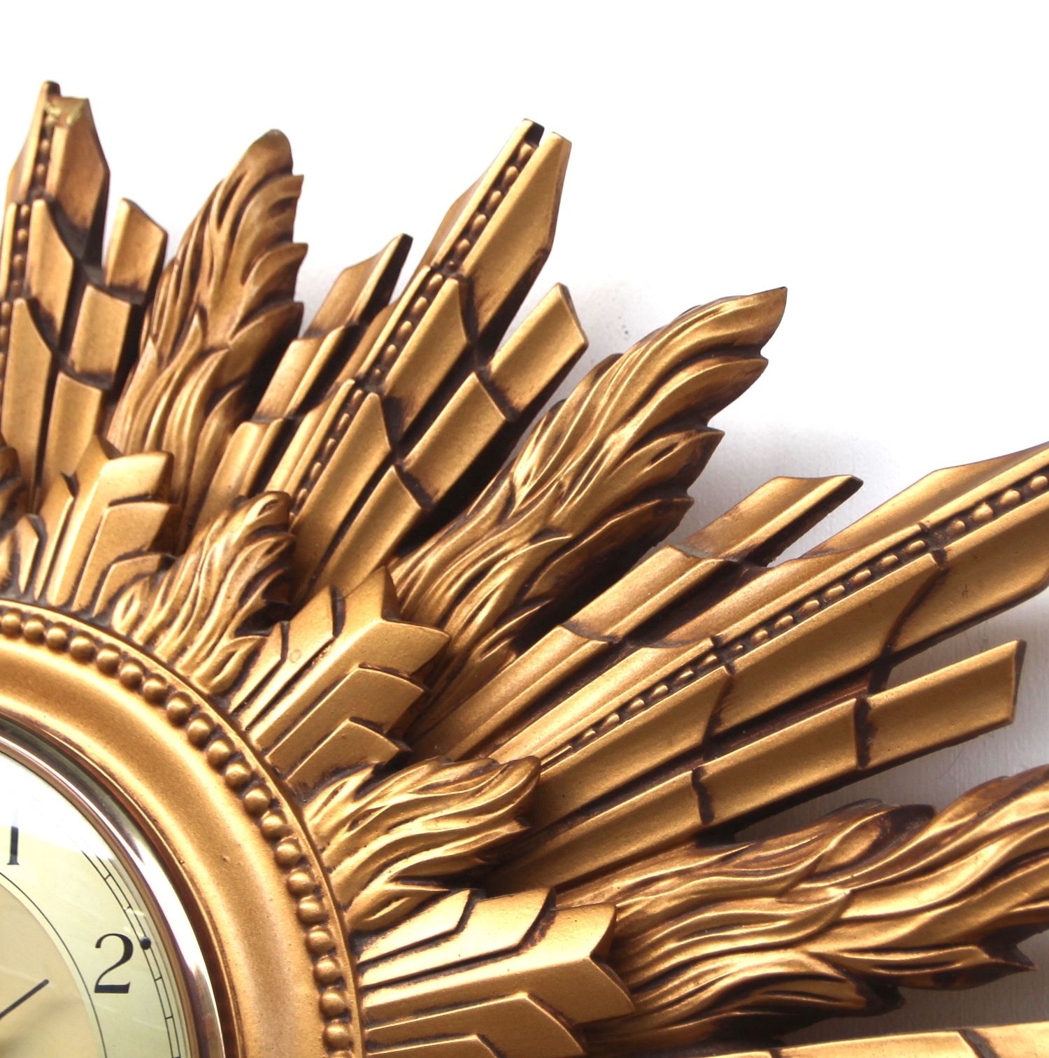Huge 66cm 1950/60s British Sunburst Vintage Wall Clock. Fully Guaranteed photo 375.0