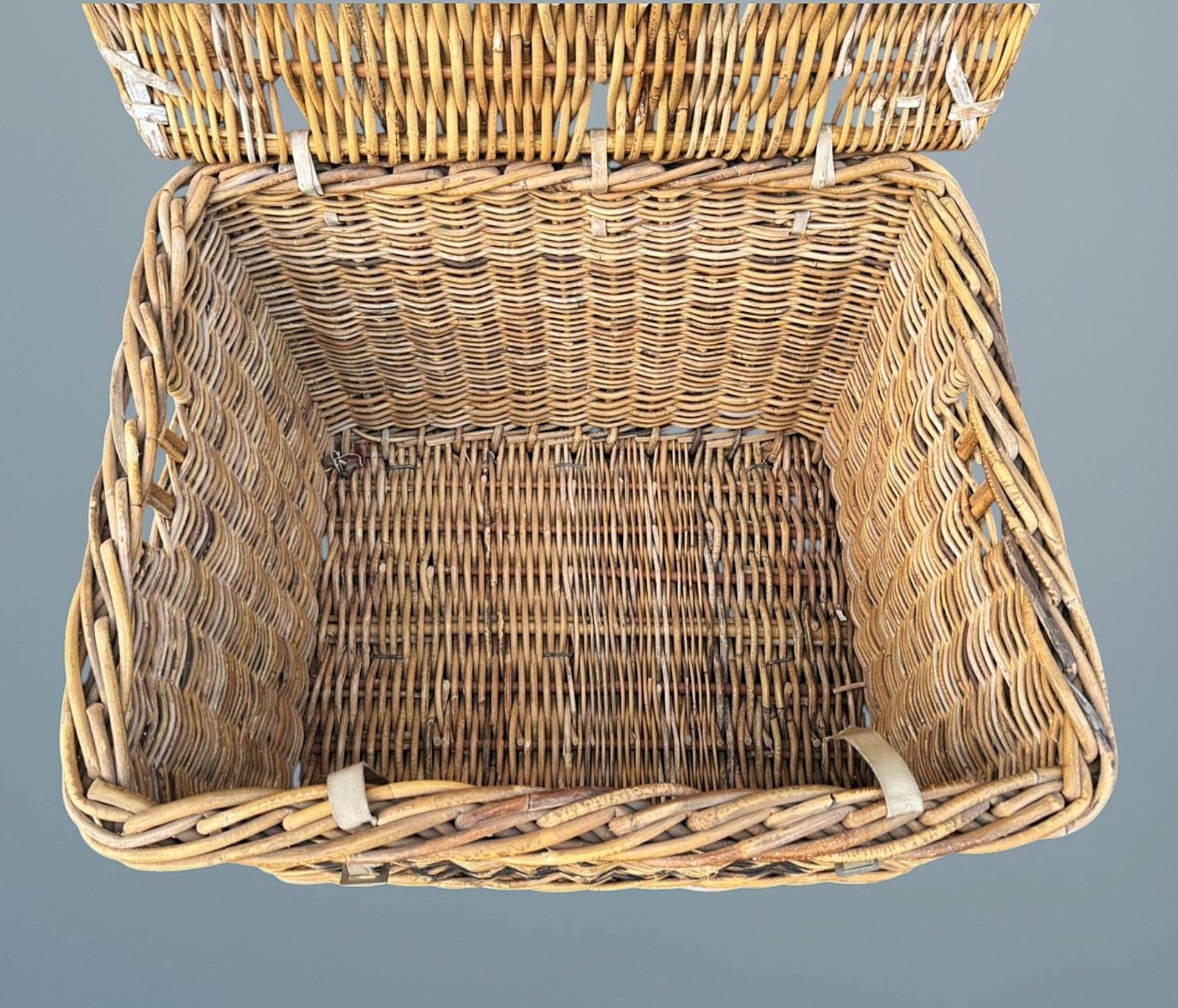 photo for sale Large Antique Wicker Basket /Log Basket