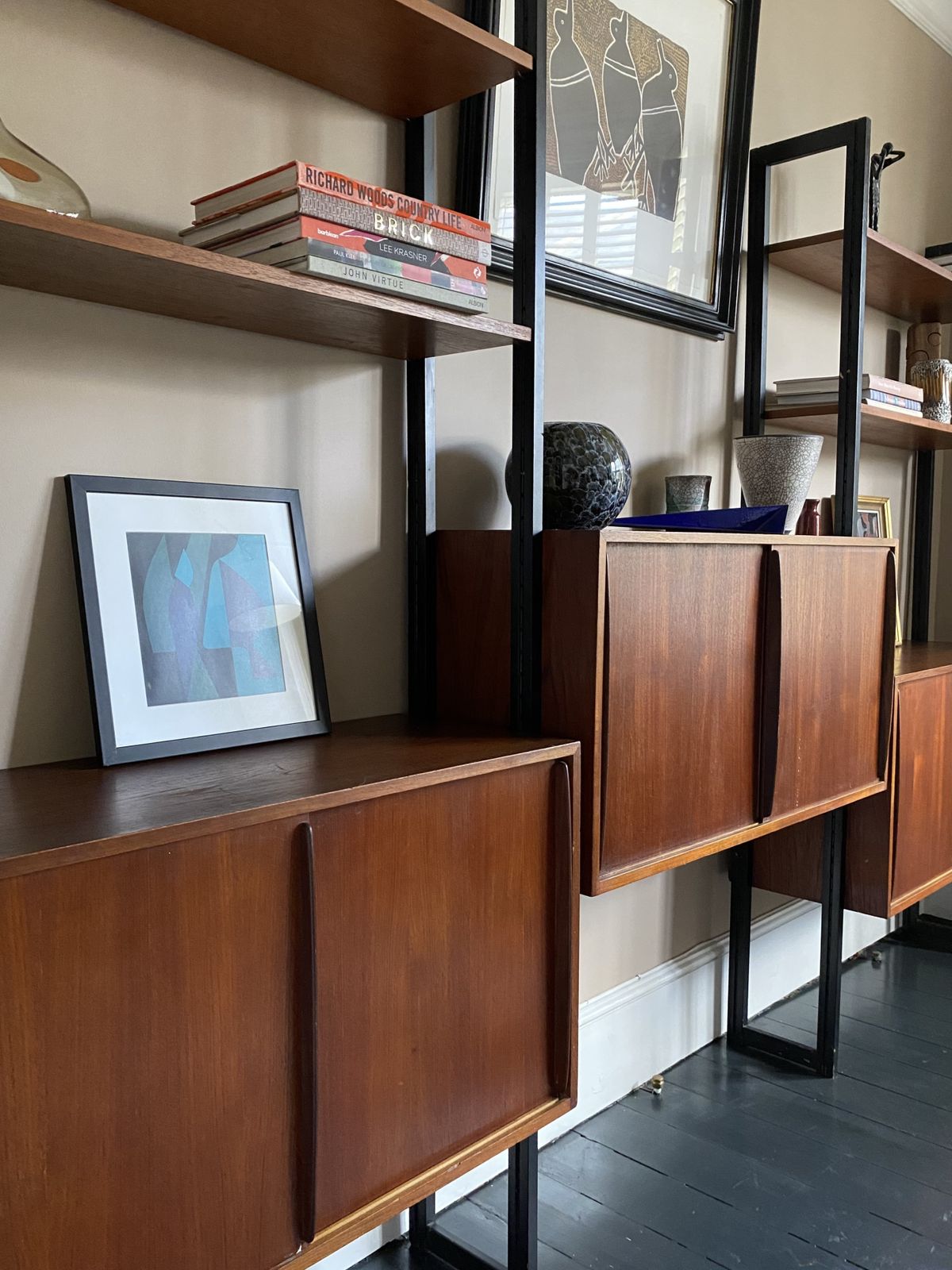 Mid Century Modular Shelving System In Teak By Olli Borg For Asko. Made In Finland. photo for sale