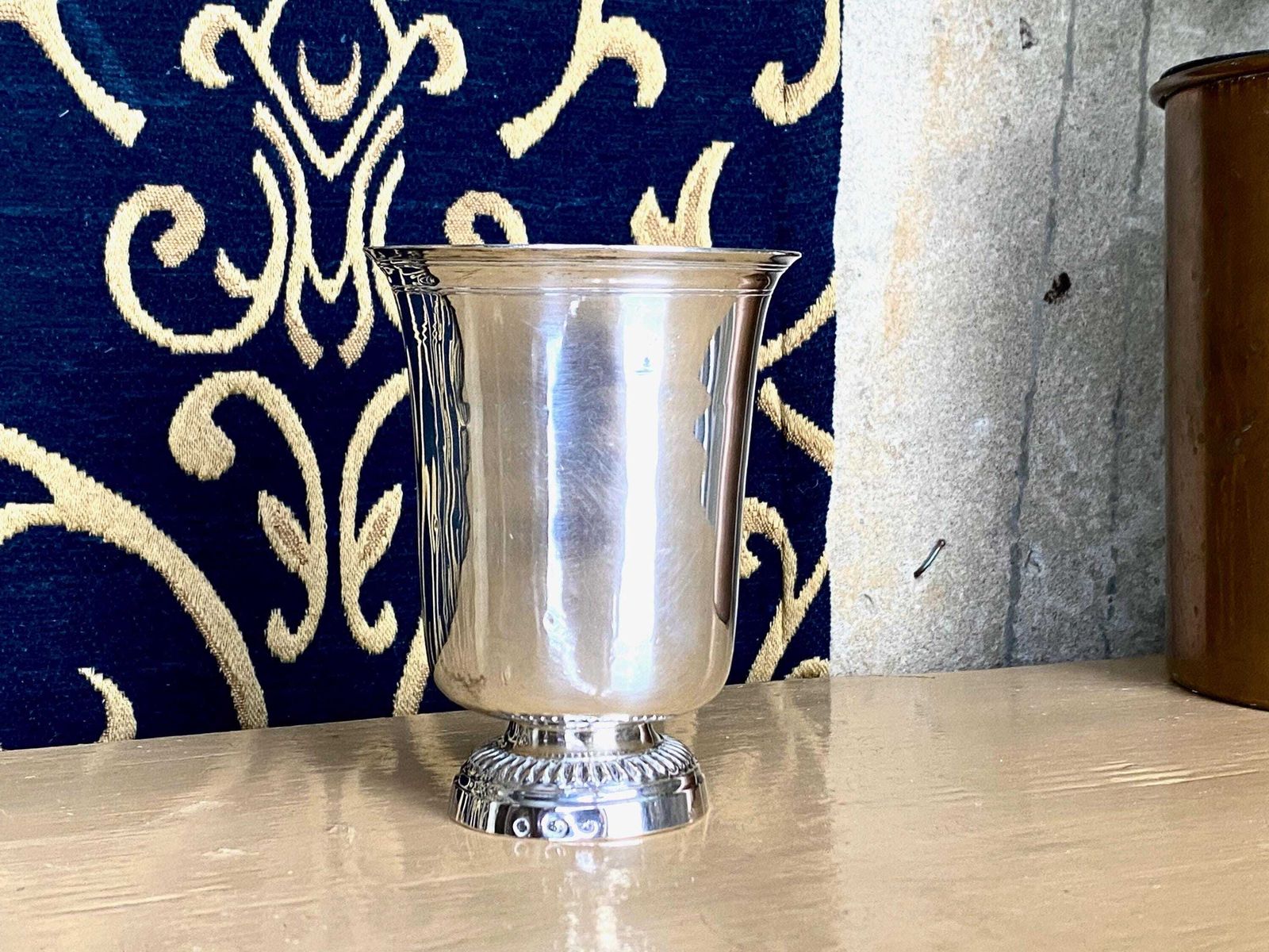 Antique 1798 1809 French Silver 950/1000 Timbale Beaker Tulip Cup Moselle, Lorraine 104g photo furniture