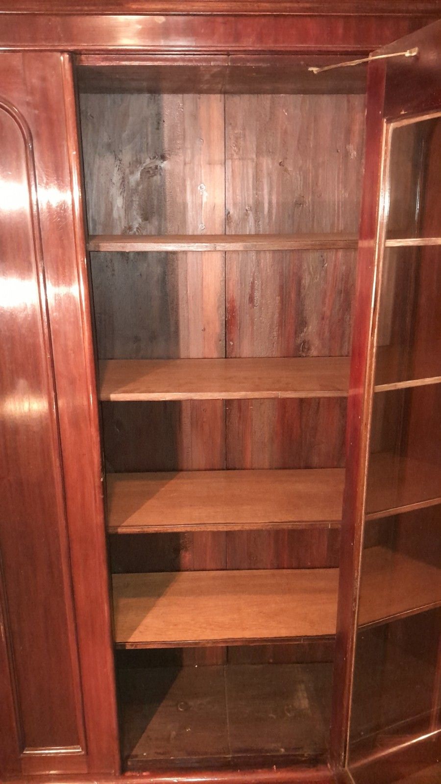 Superb Victorian Tall Bookcase With 1 Glazed Door And 4 Internal Shelves photo 1499.0