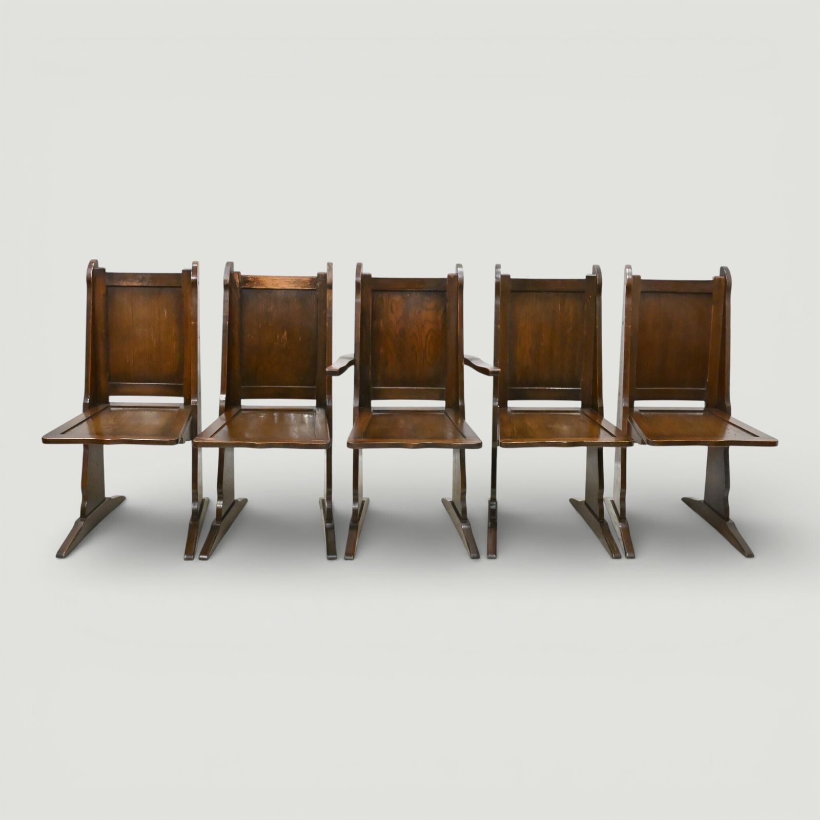 5 Antique Arts And Crafts Mission Oak Chairs "Just Stunning" Free Uk Delivery* photo furniture