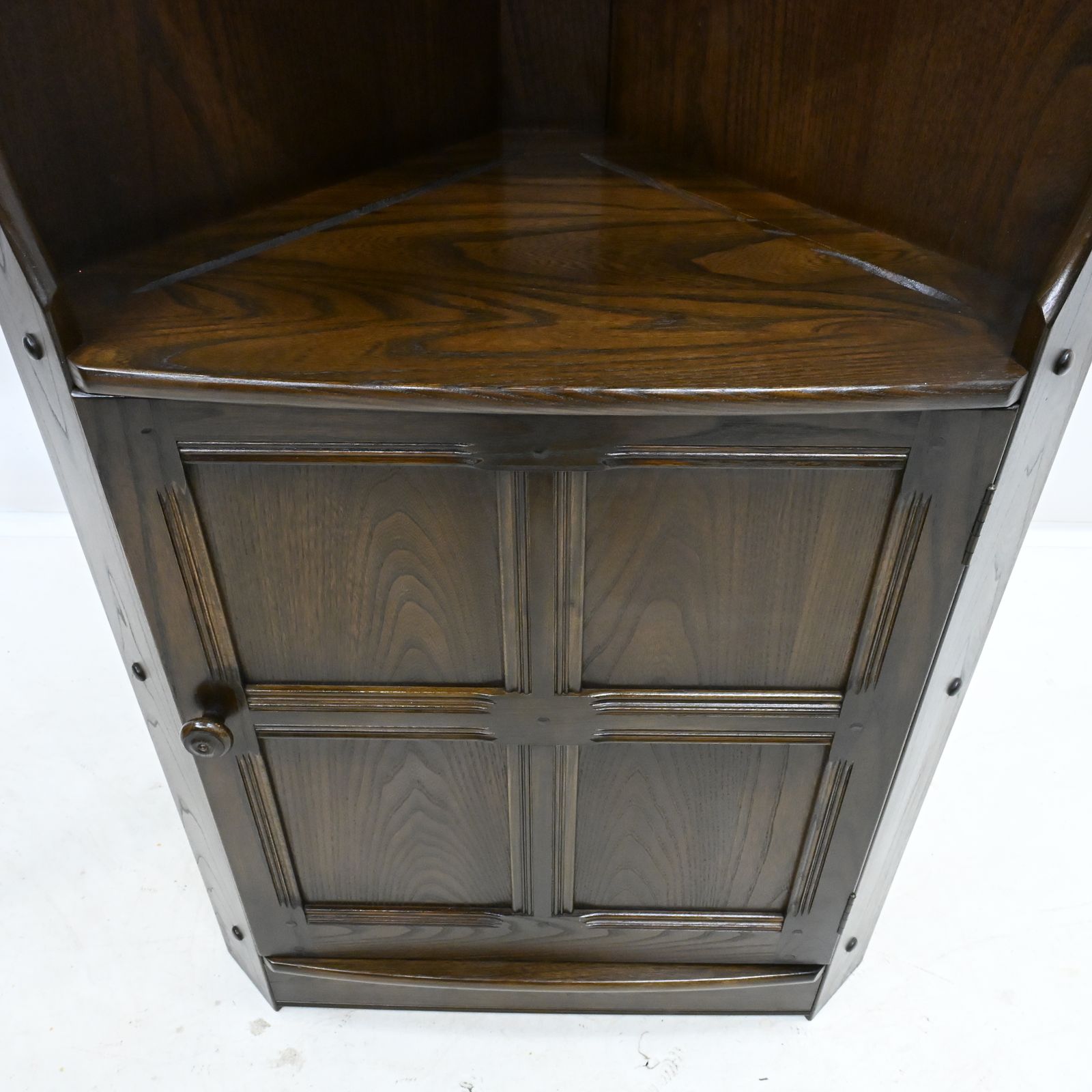 Furniture Genuine Ercol Corner Cabinet With Shelves Exc Free Uk Delivery photo