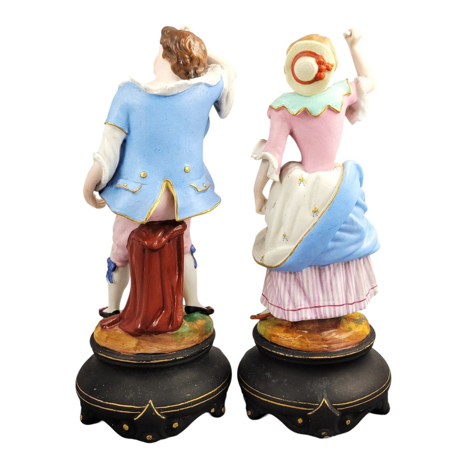 Letu & Mauger, Pair Of Porcelain Figures, Bisque Like Finish, Paris, C.1860 photo for sale
