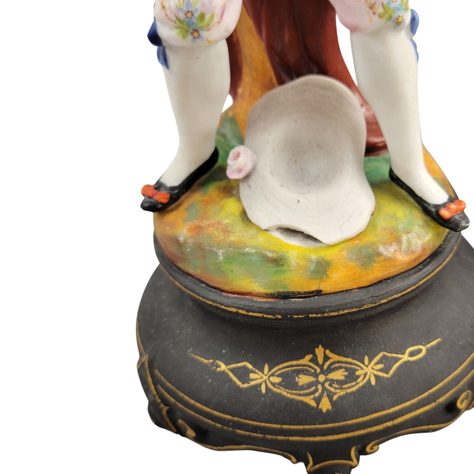 photo for sale Letu & Mauger, Pair Of Porcelain Figures, Bisque Like Finish, Paris, C.1860