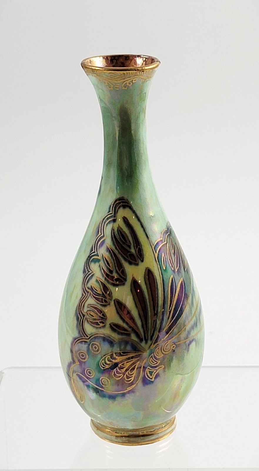 Makeig Jones Wedgwood Lustre Vase Z4832, Butterflies, Rare photo 250.0