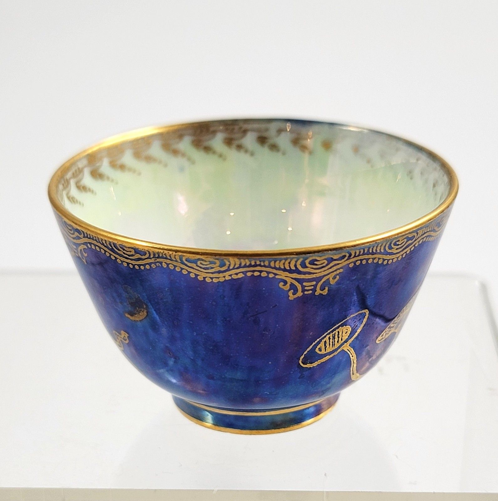 Daisy Makeig Jones Wedgwood Blue Lustre Dragon Miniature Cup, C.1915 photo Home Decor