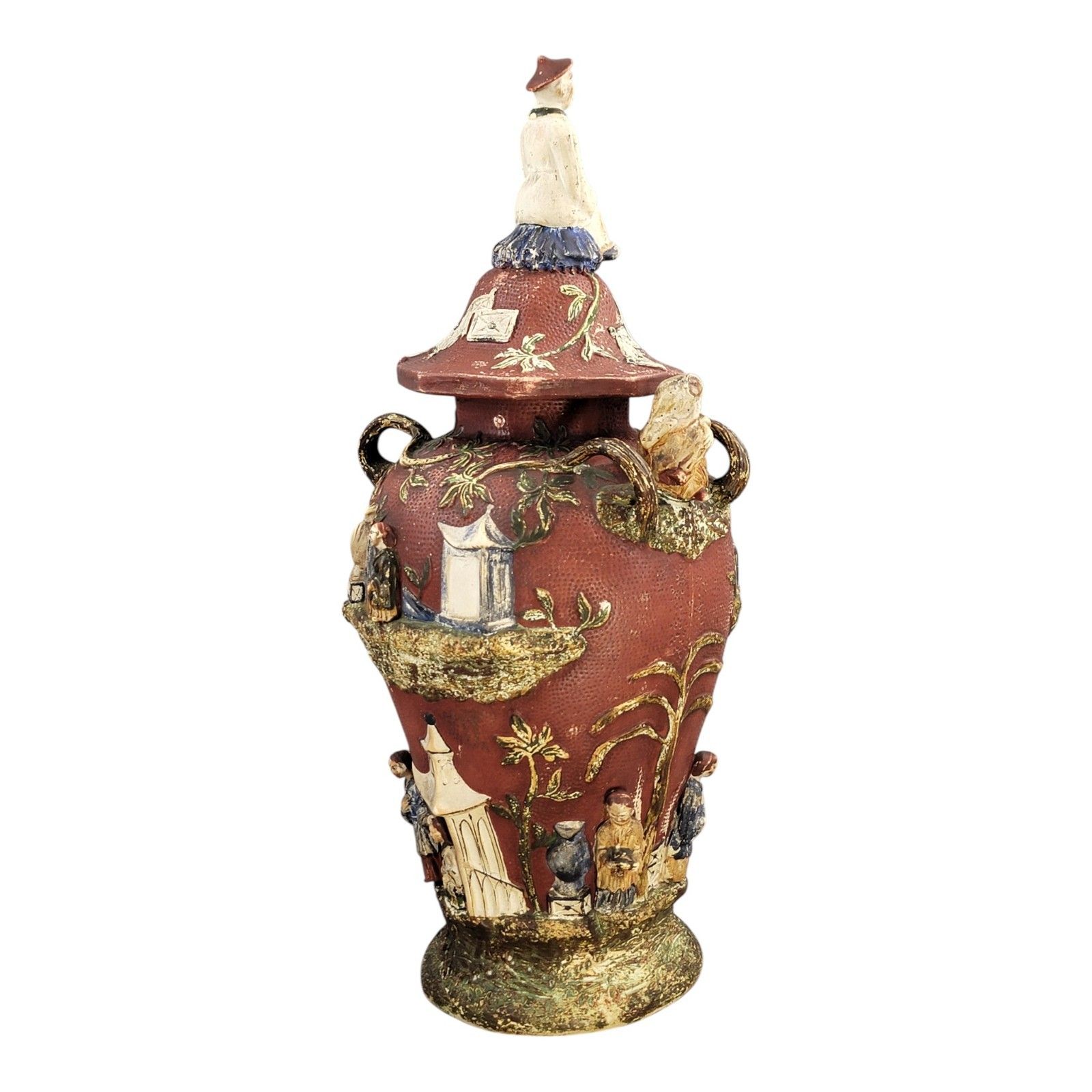 Antique Monumental Continental Maiolica Vase And Cover, Circa 1860–1880. photo buy