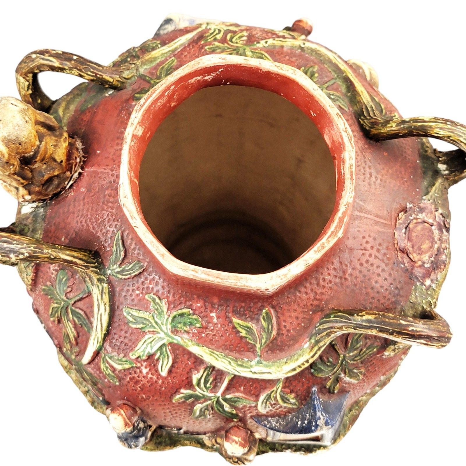 photo buy Antique Monumental Continental Maiolica Vase And Cover, Circa 1860–1880.