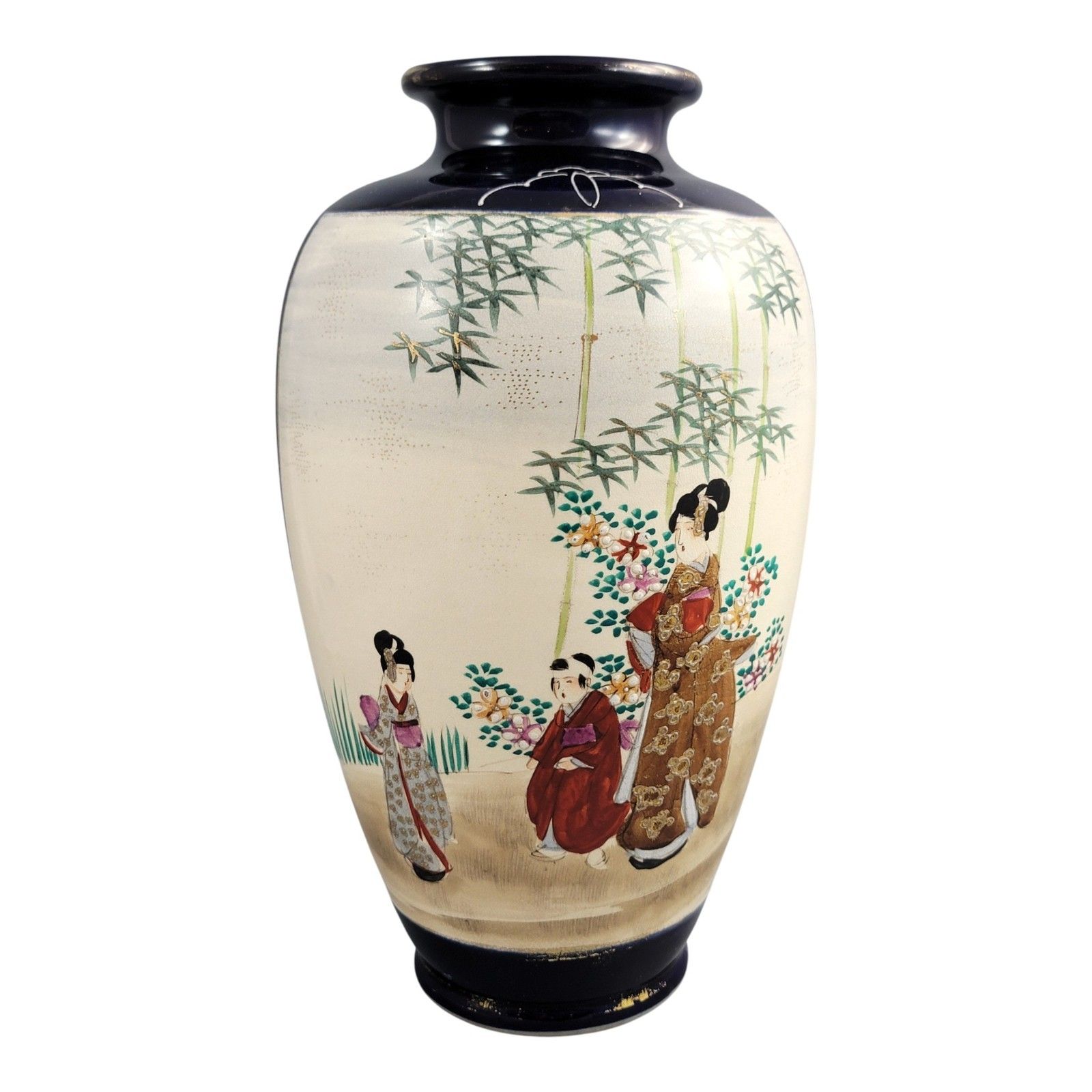 Satsuma Cobalt Ground Vase With Moriage Court Scenes, Japan, C. 1890–1910 photo furniture