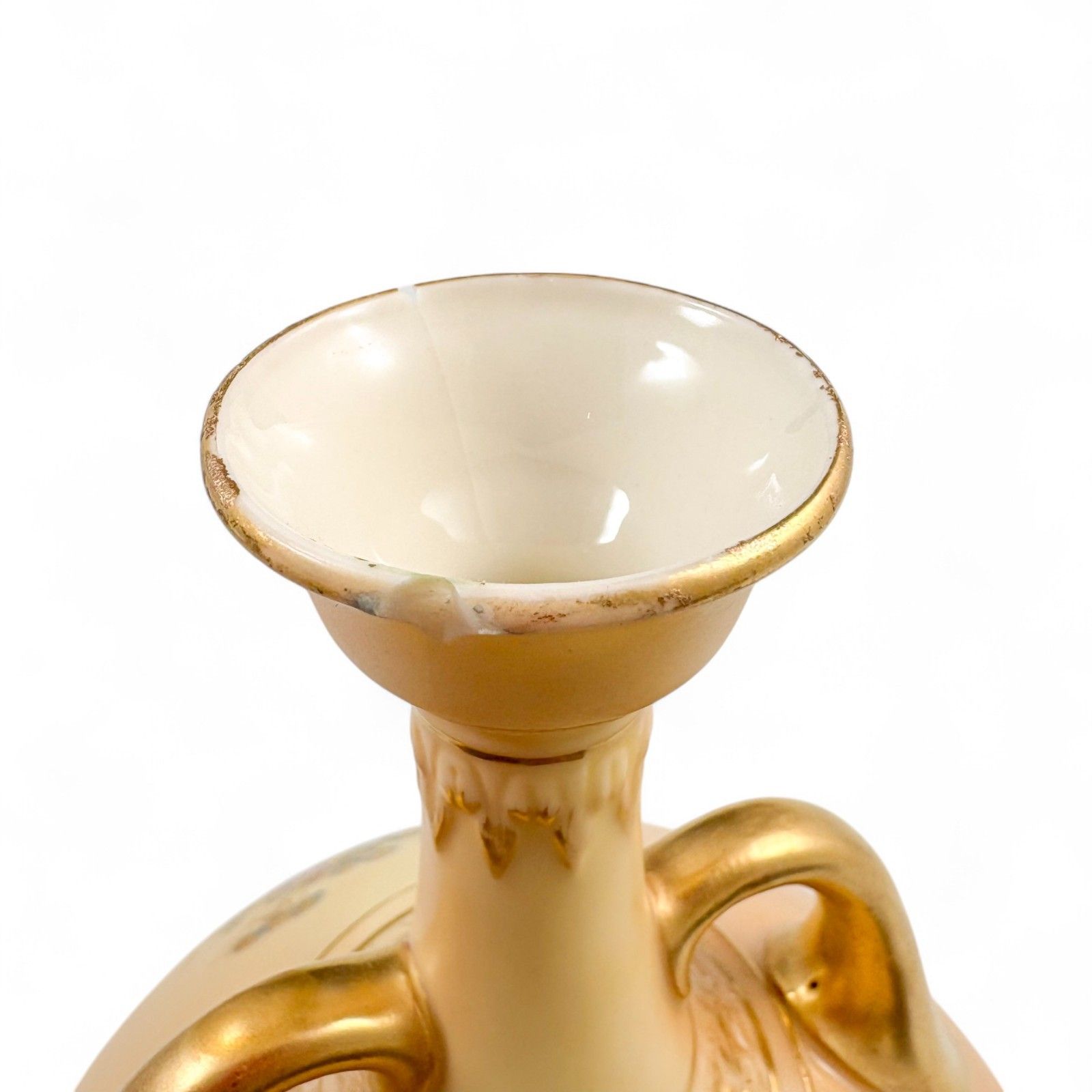 photo for sale Antique Art Nouveau Royal Worcester Blush Ivory Vase 1903 Model 1747