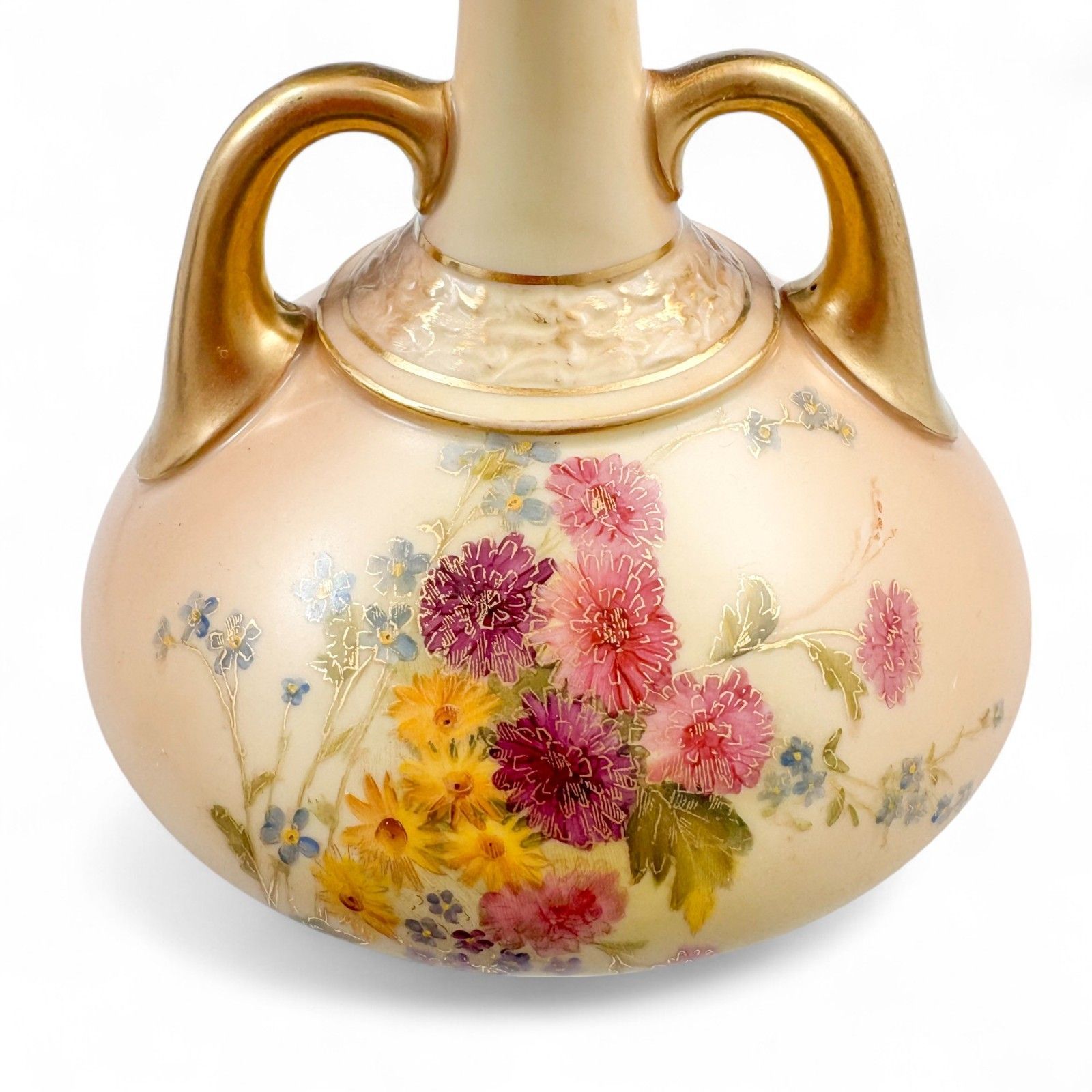 Home Decor Antique Art Nouveau Royal Worcester Blush Ivory Vase 1903 Model 1747 photo