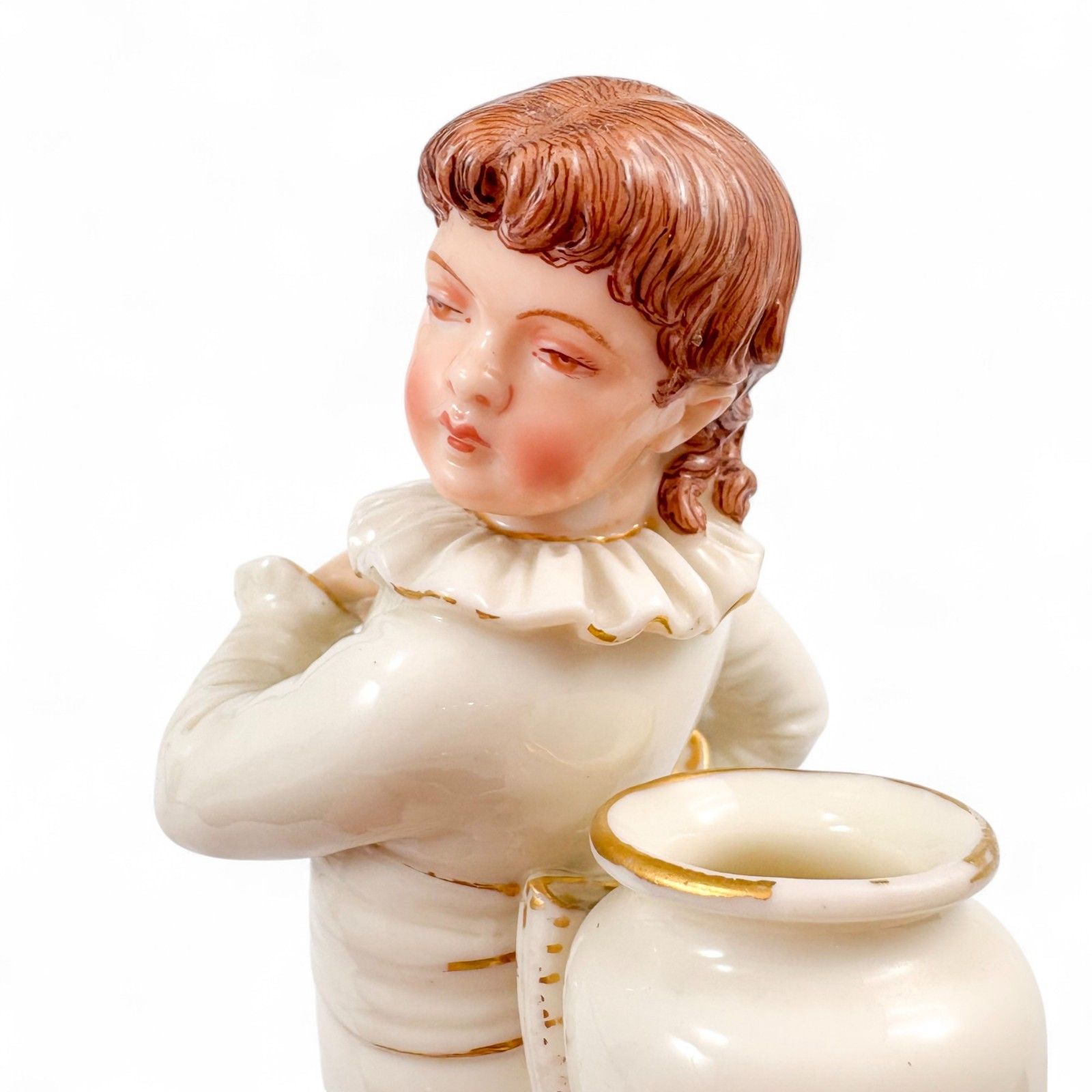 photo vintage Antique Victorian 1884 Royal Worcester Porcelain Figurine Boy Model 944