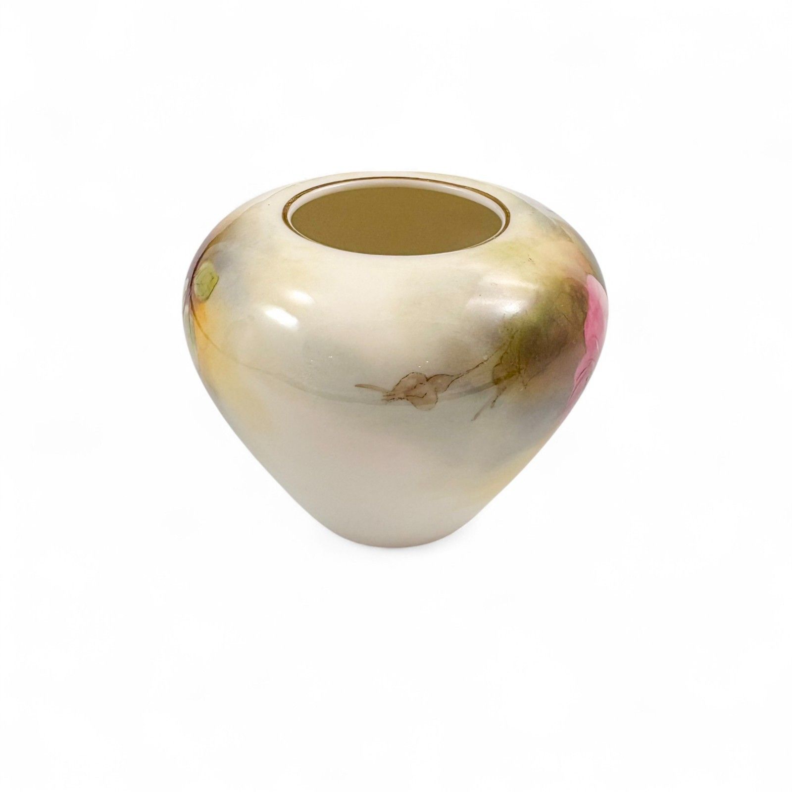Edwardian Royal Worcester 1912 Hand Painted Rose Vase Blush Porcelain G210 photo furniture