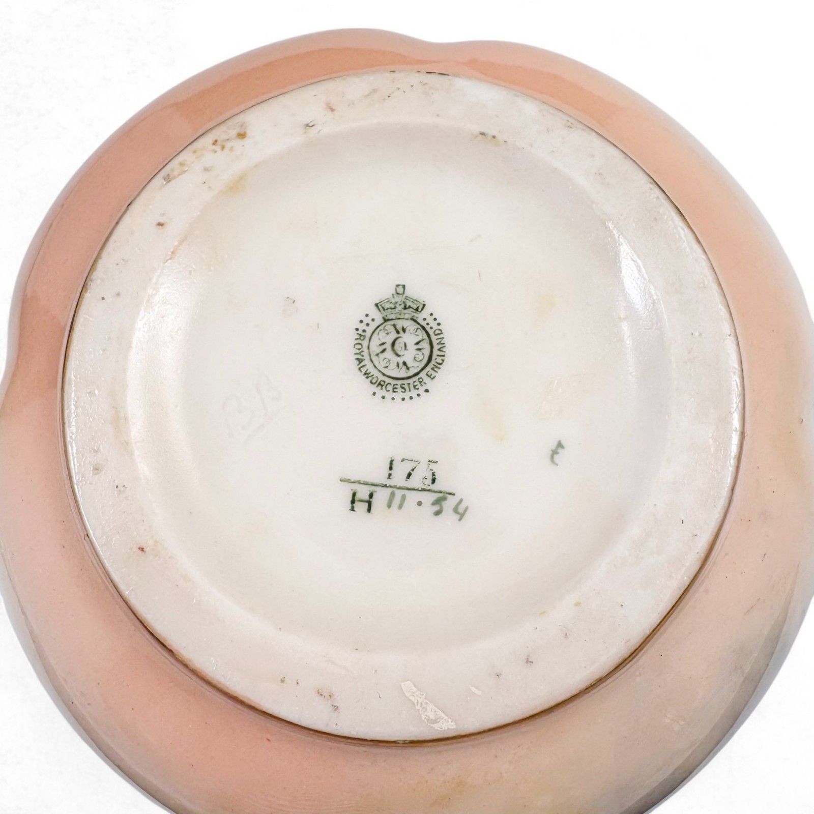 Antique Edwardian Royal Worcester Porcelain Floral Fruit Vase 1910 Blush Moulded photo buy