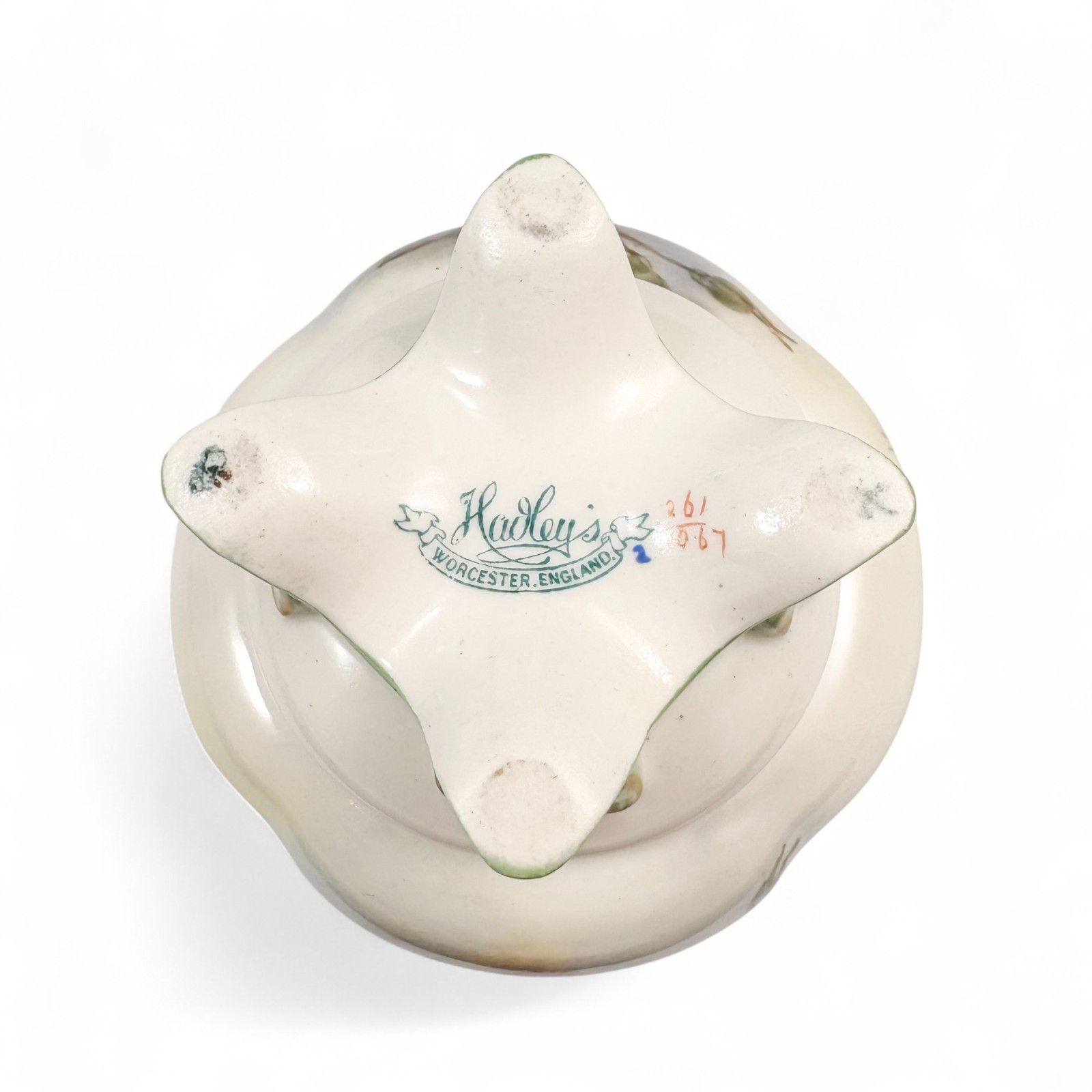 Antique Art Nouveau Hadley’s Worcester Porcelain Rose Bowl Vase C. 1900 photo buy