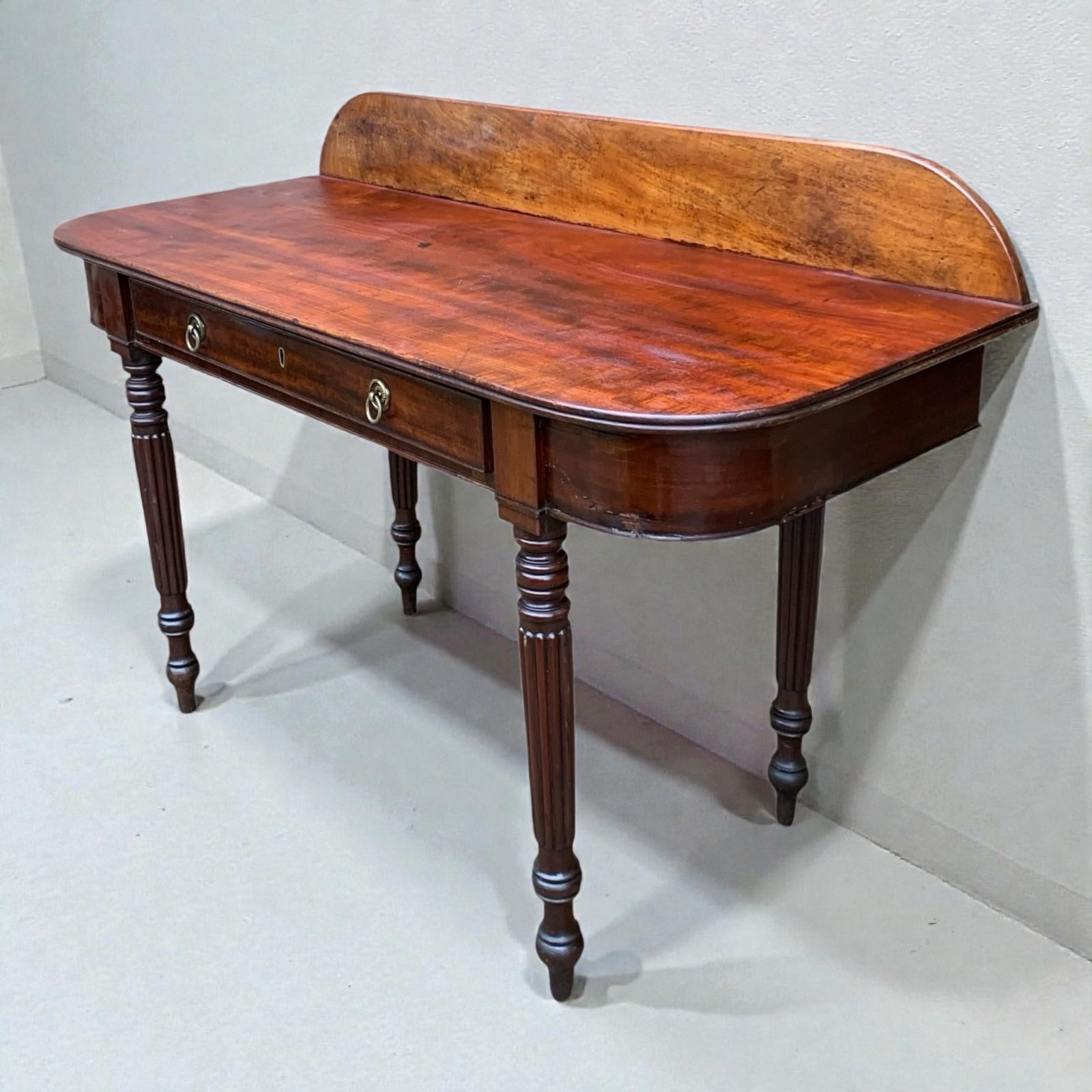Antique Mahogany Regency D End Console Table