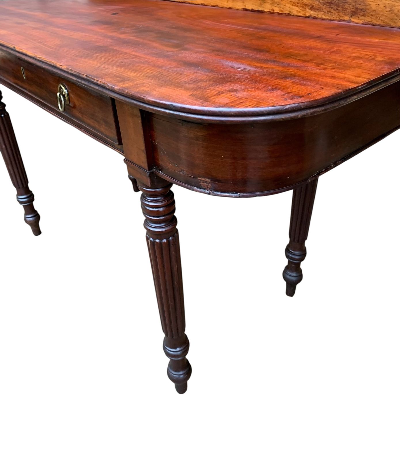 Antique Mahogany Regency D End Console Table photo furniture
