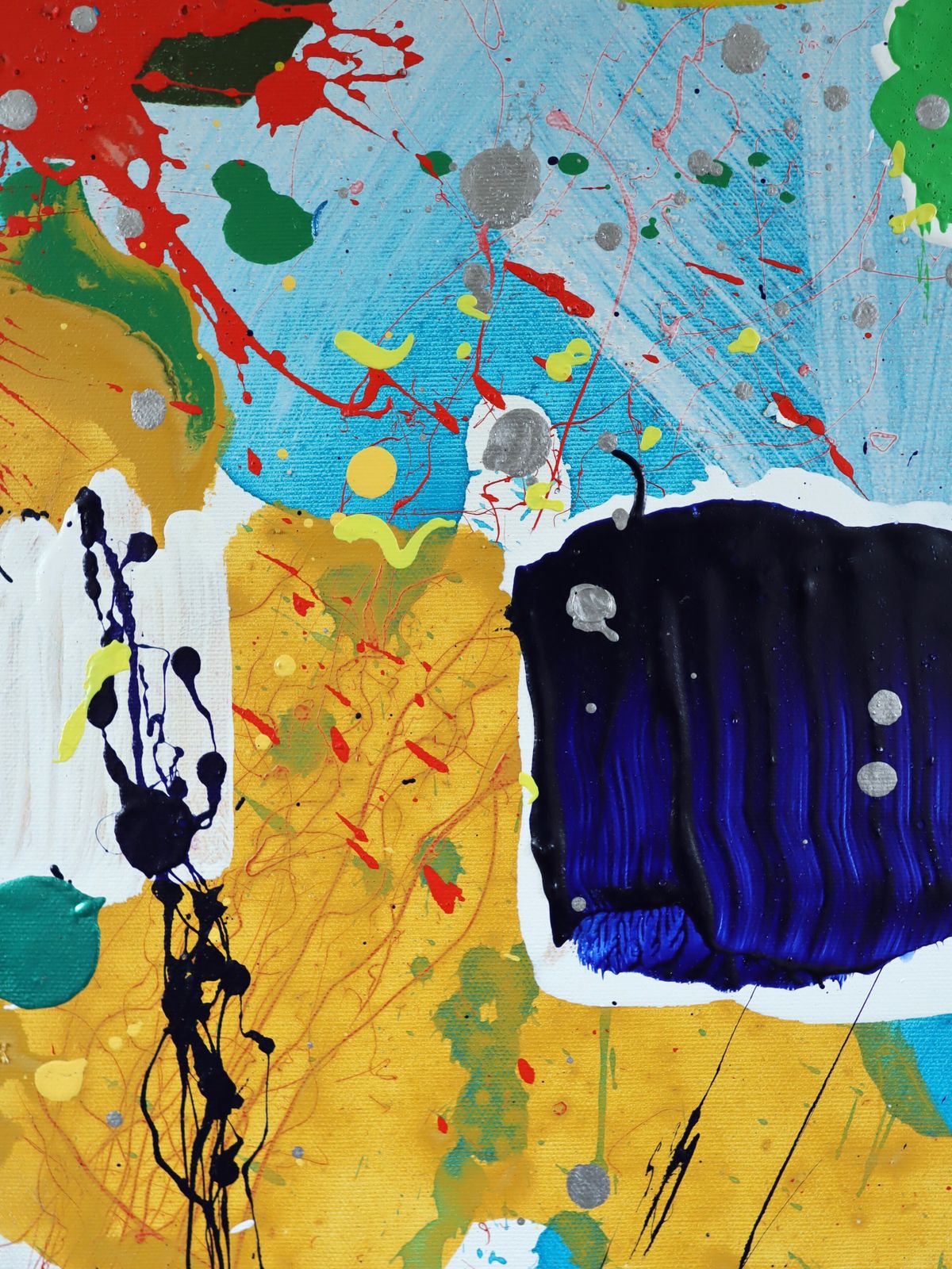 Art Modernist Abstract Swedish Painting   Chromatic Constellation photo