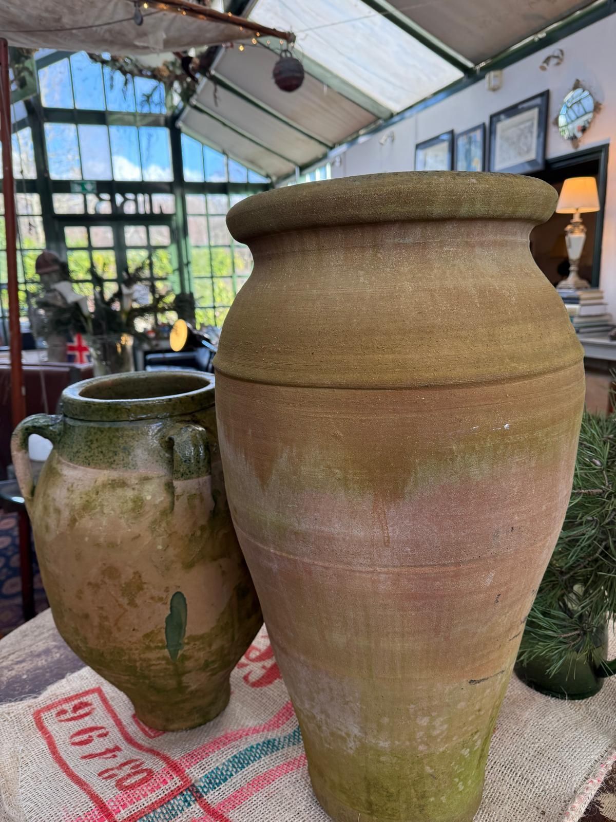 170.0 Large Vintage Pot With Glazed Detail photo