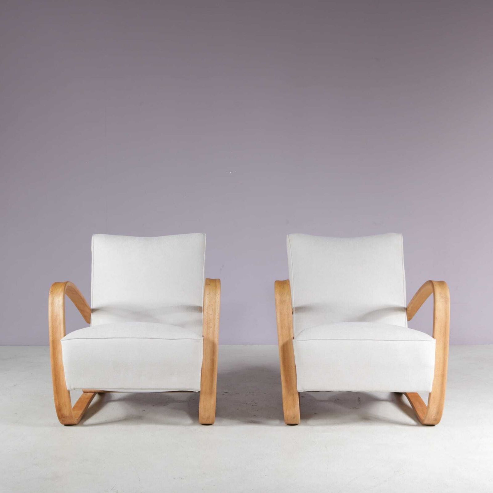 Pair Of Jindrich Halabala Lounge Chairs For Up Zadovy, 1950 photo 5620.0