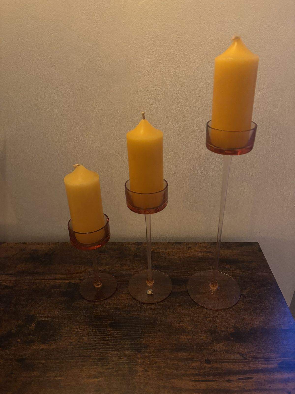 Set Of 3 Vintage Wedgewood Brancaster Candleholders