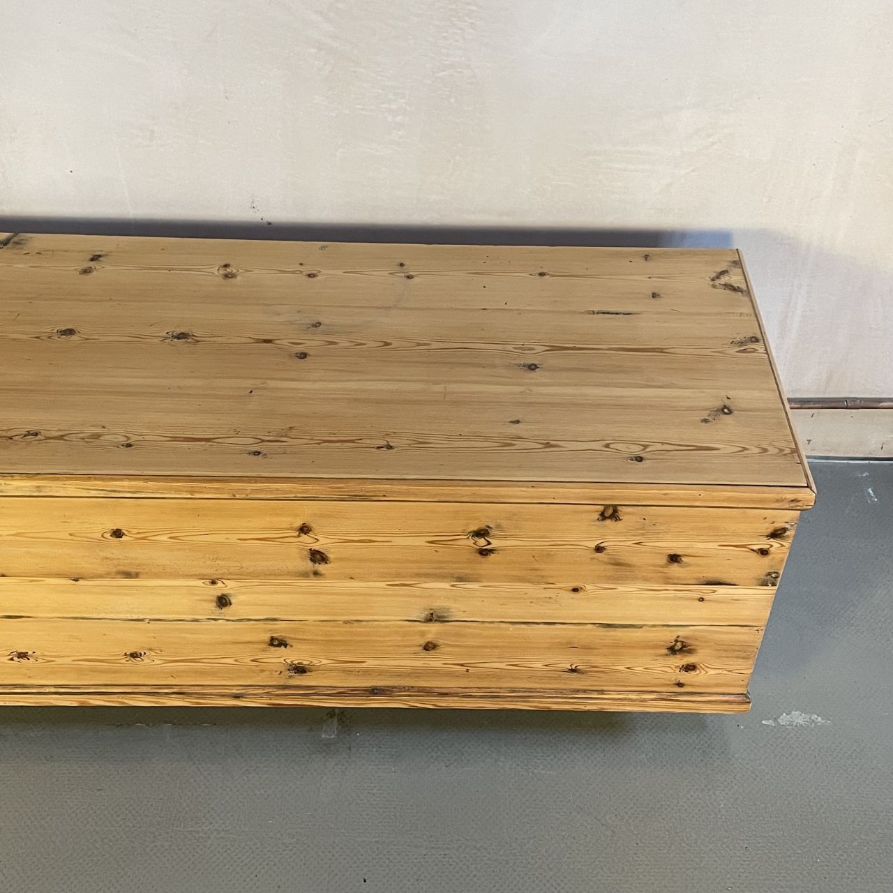 Victorian Large Pine Trunk On Wheels photo Furniture