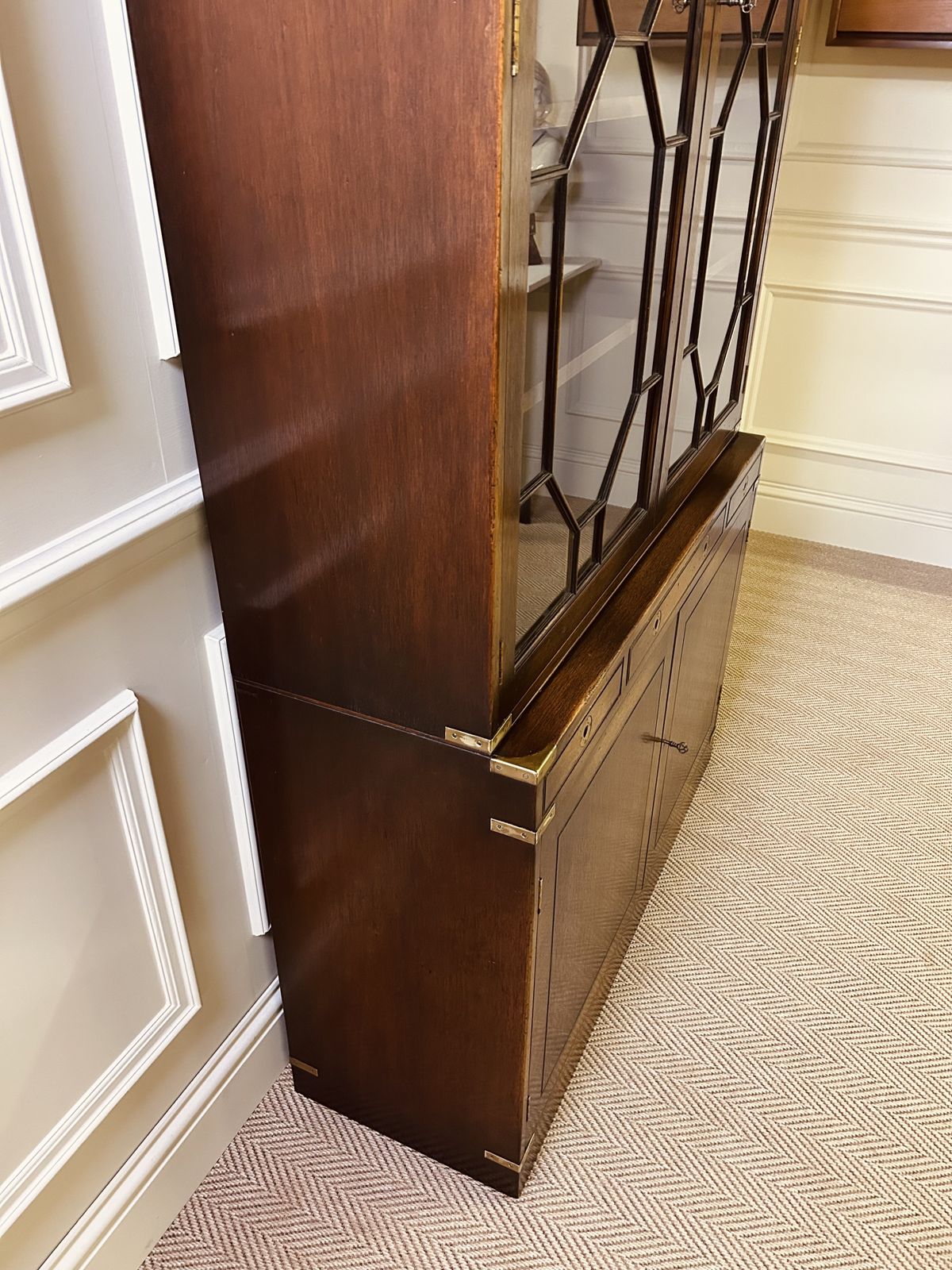 Campaign Style Library Bookcase Astragal Glazed Bevan Funnell photo Furniture