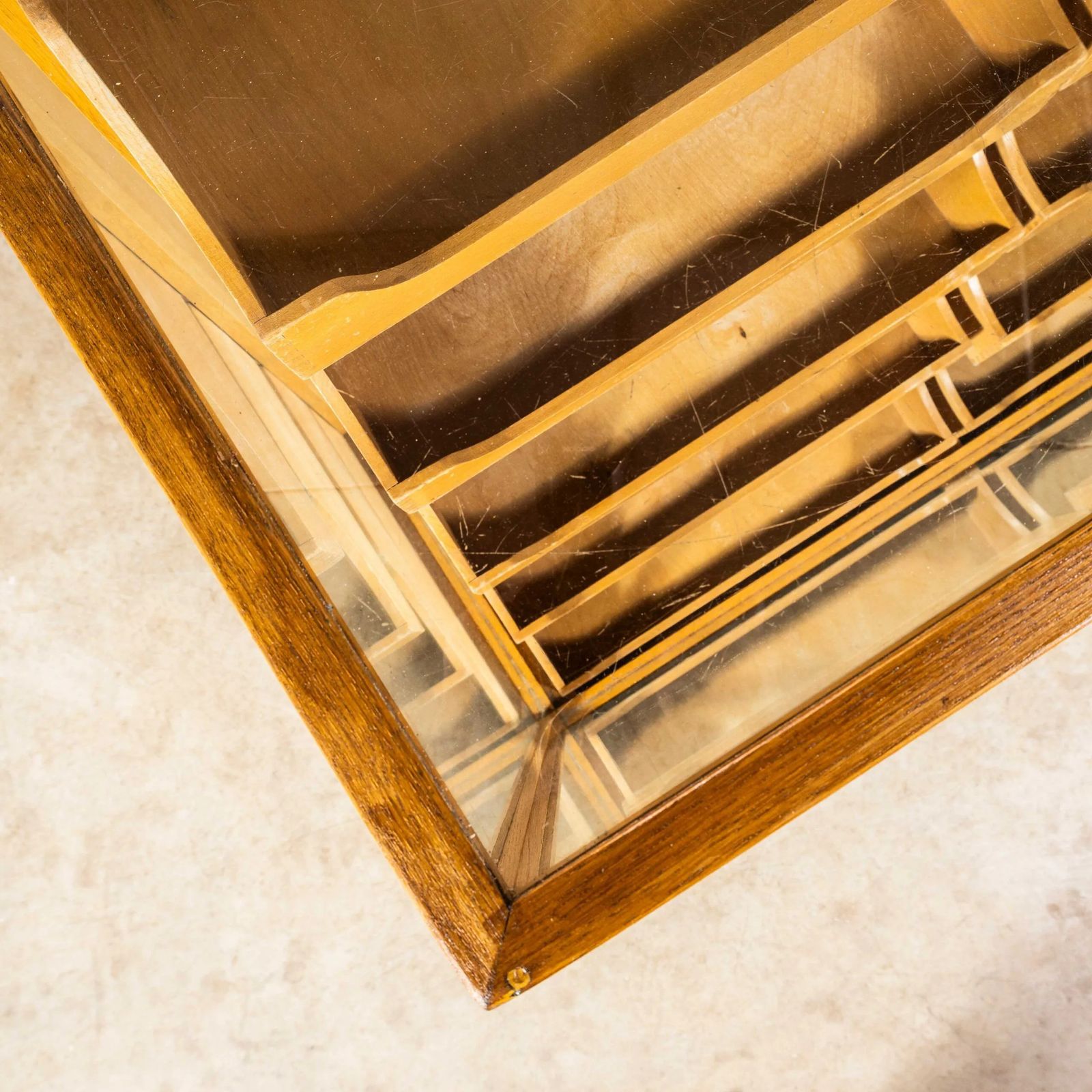 2640.0 1950’s English Oak Haberdashery Cabinet – Twenty Drawer photo