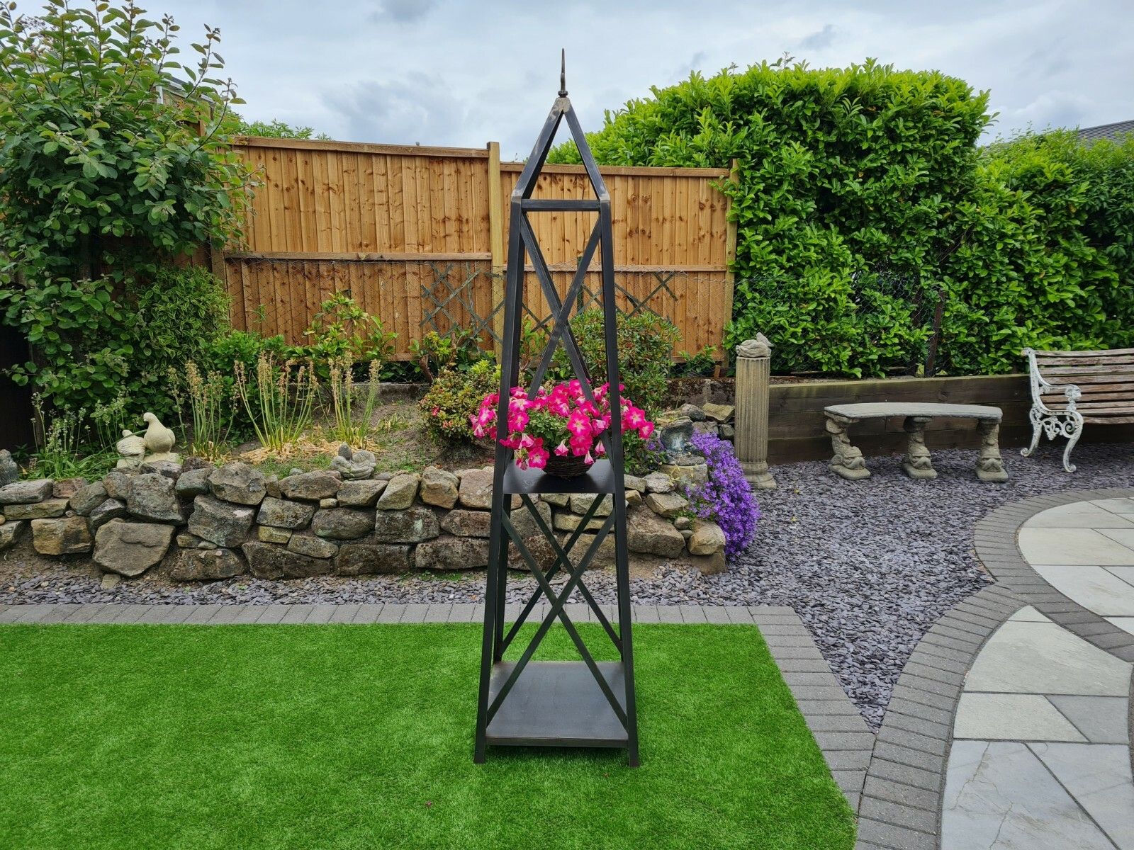 Obliesk Plant Climb Sculpture Blacksmith Made England Delivery Available 0247 photo Garden Decor